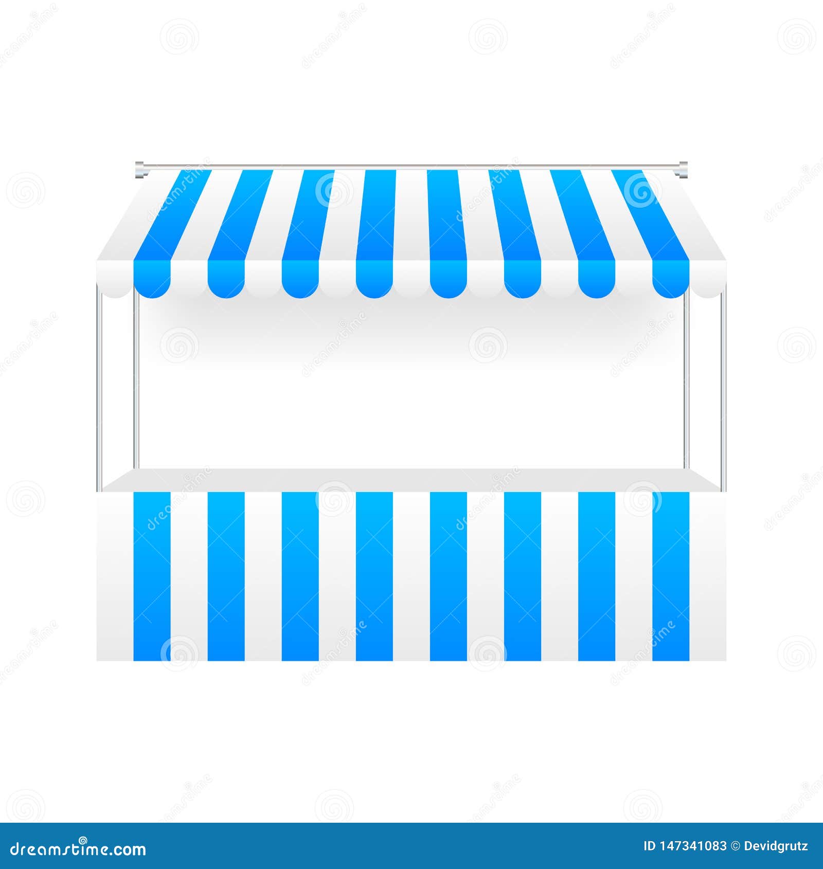 Download Template Shopping Stand With Red And White Striped Awning ...