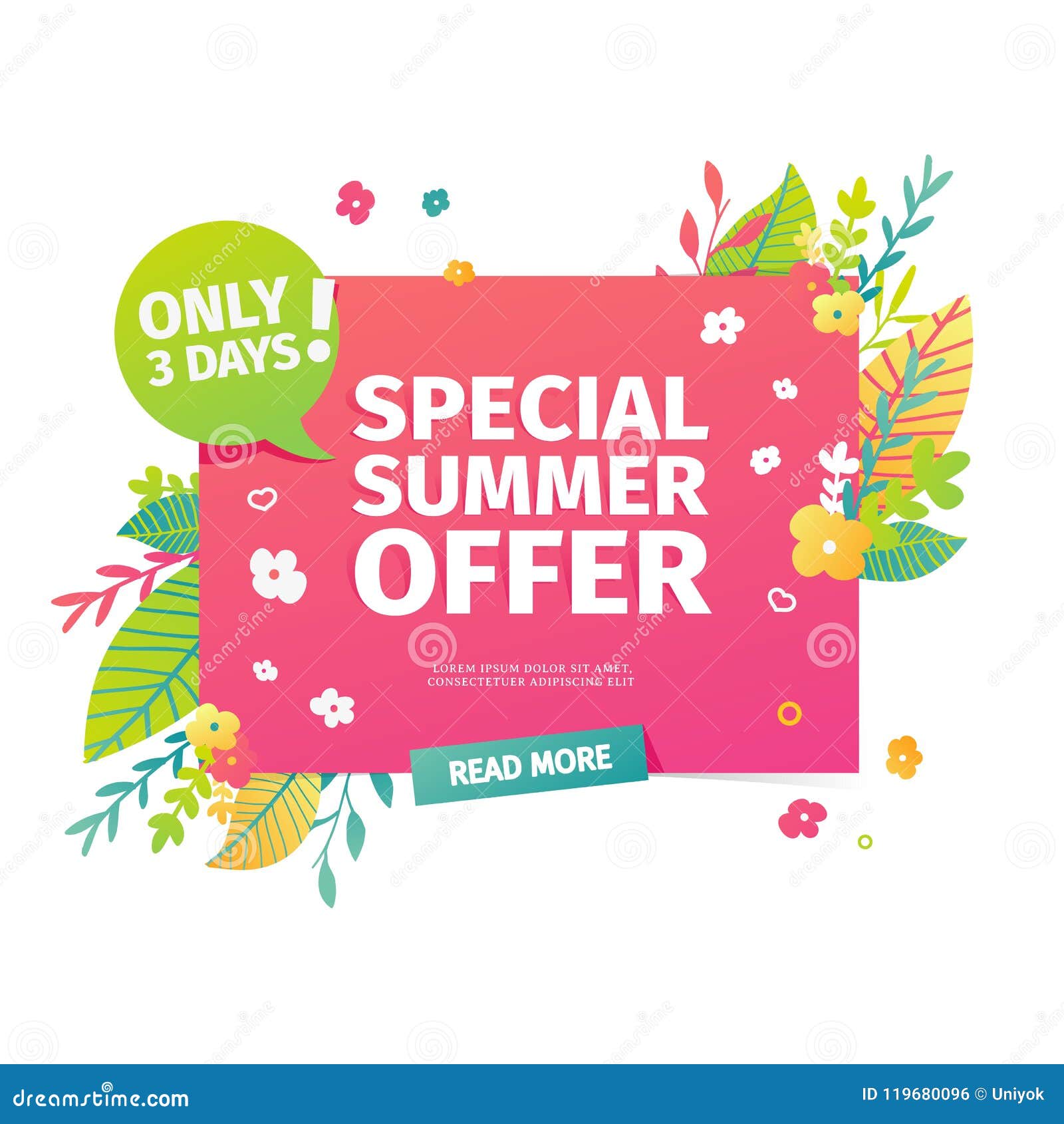 Template Square Banner For Summer Offer. Layout Poster For ...
