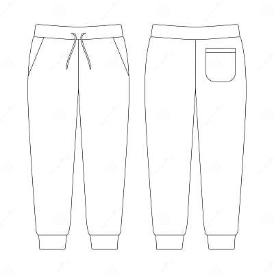 Template Sweatpants Vector Illustration Flat Sketch Stock Vector ...