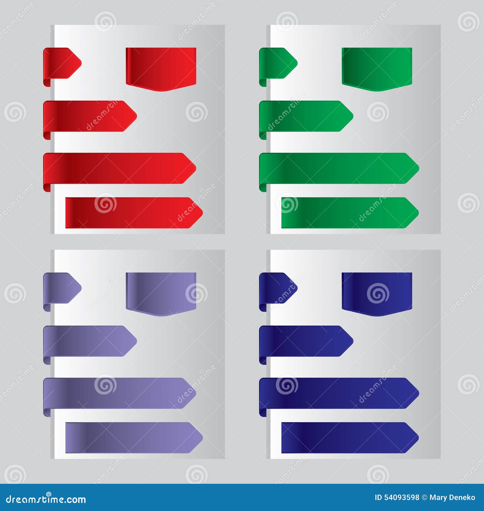 Template Tab Options Banners Stock Vector Illustration of page, plan