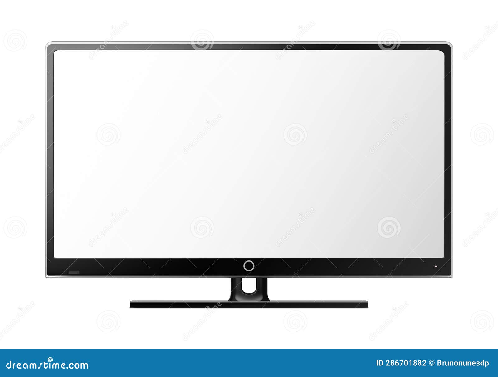 Template Television Blank Isolated on a White Background Stock ...