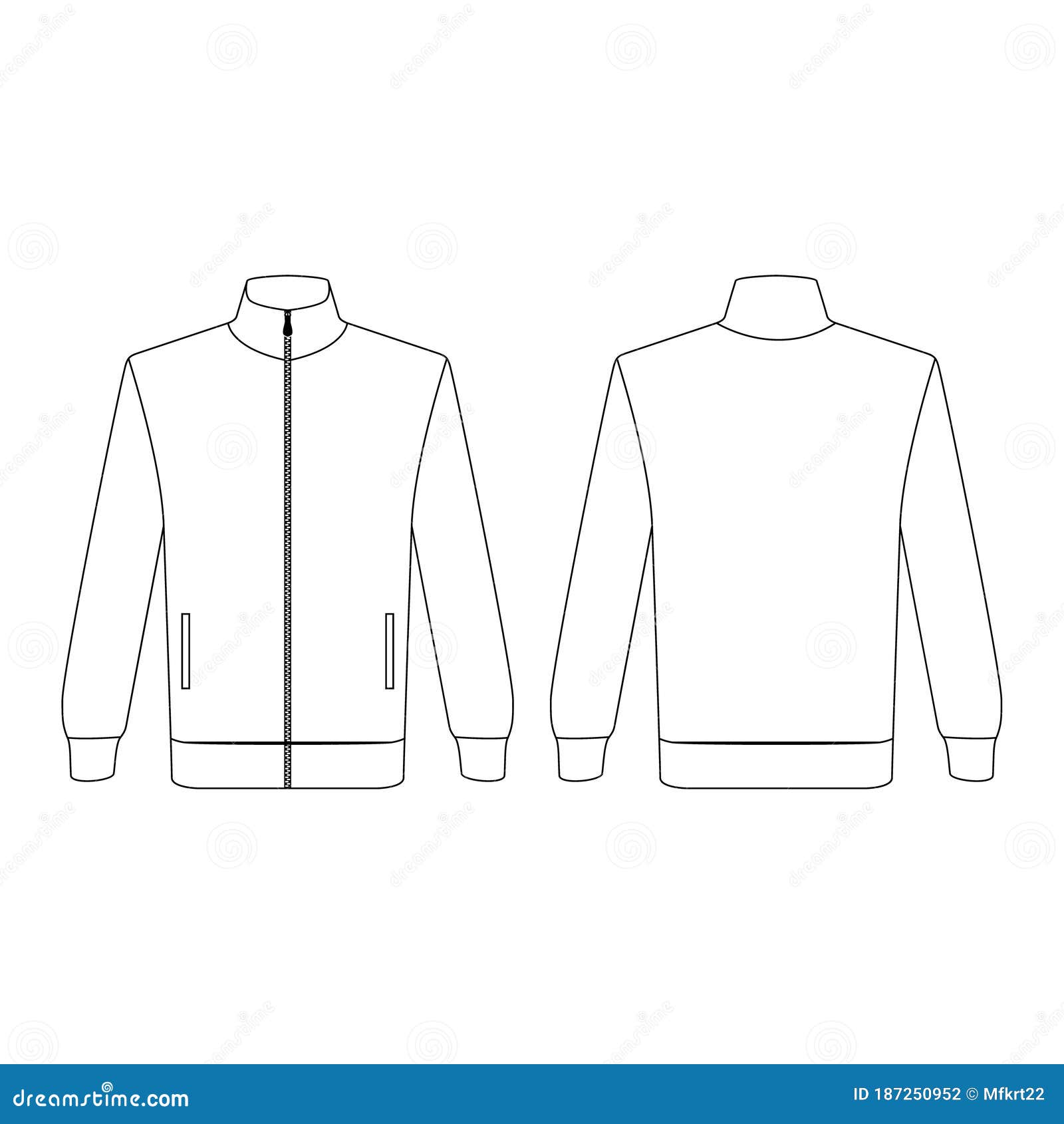 Tracksuit Template Clip Art Collection Stock Vector Illustration of