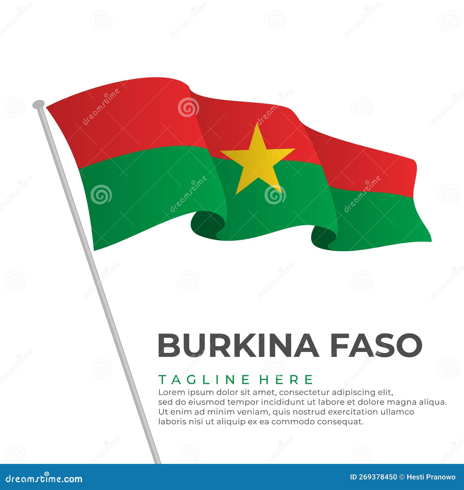 Template Vector Burkina Faso Flag Modern Design Stock Vector - Illustration  of government, capital: 269378450