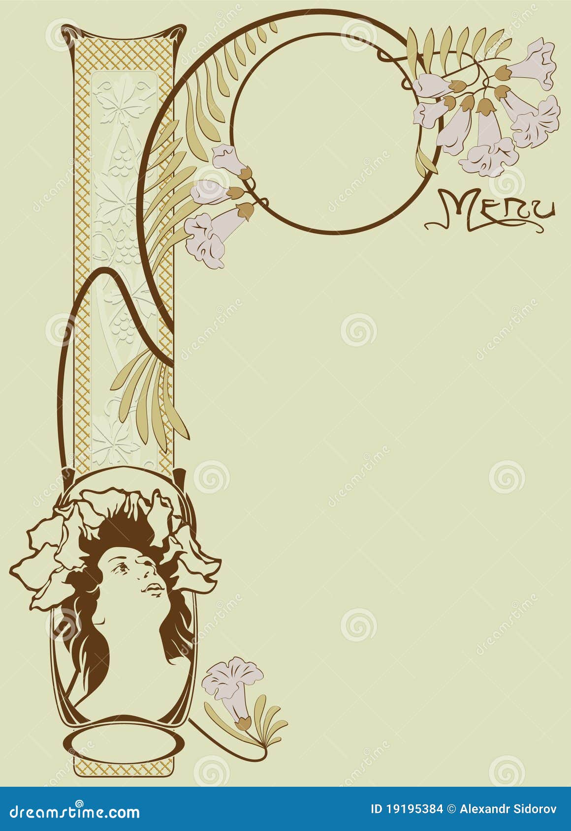 Template Vintage Designs of Menu Stock Vector Illustration of design