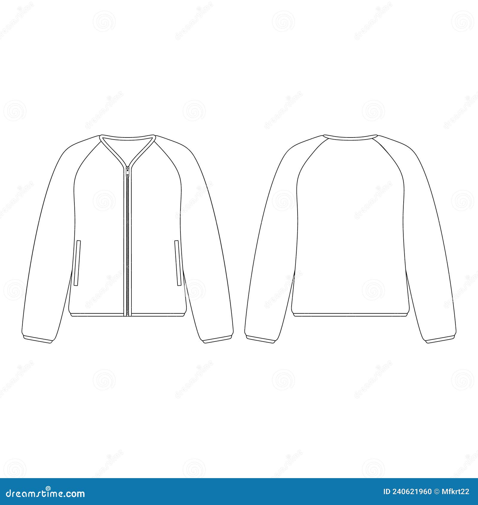 Template Women Fleece V-neck Cardigan Vector Illustration Flat Design ...