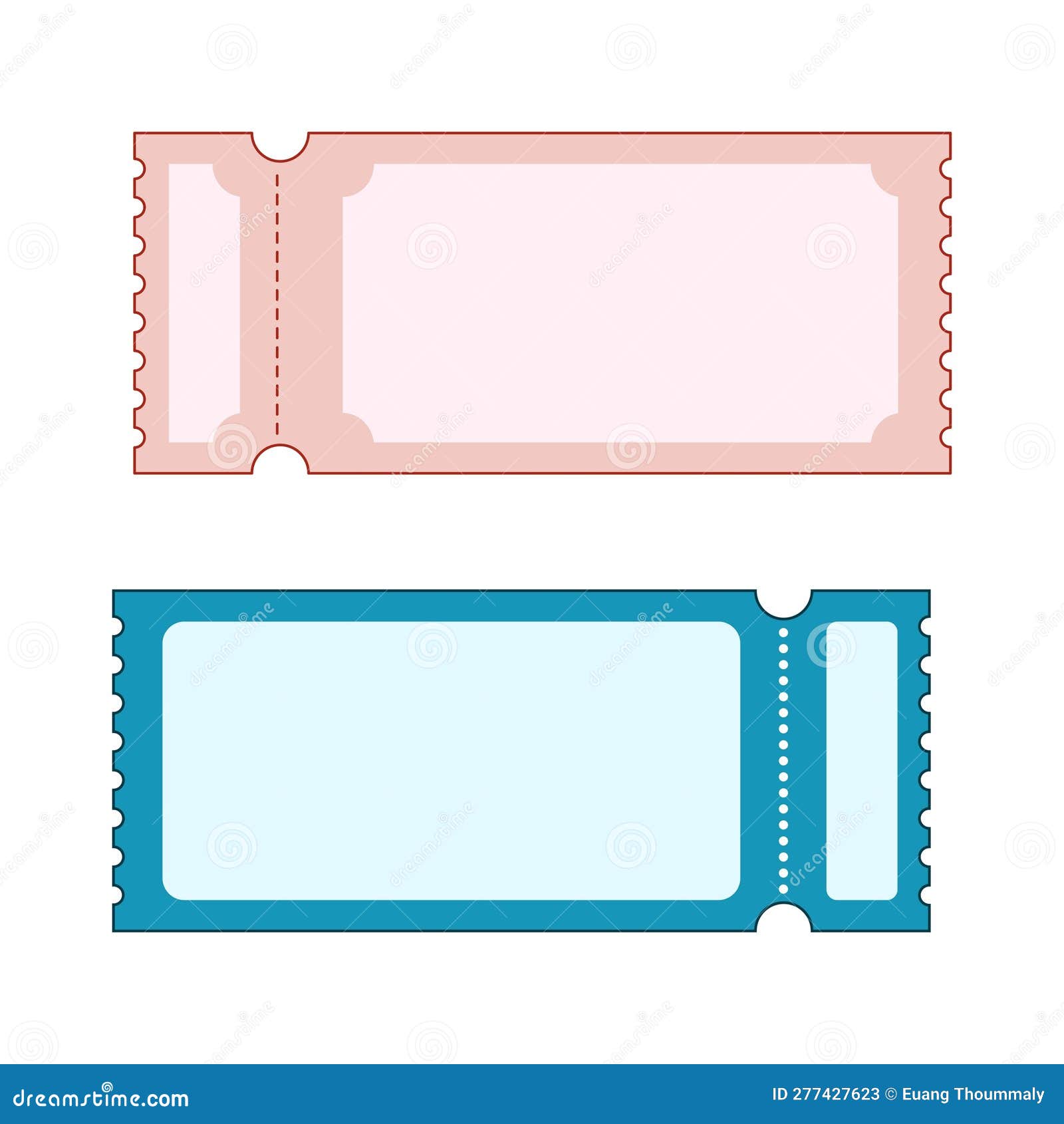 Templates Blank Coupon, Ticket, Label and Tag, Stock Vector