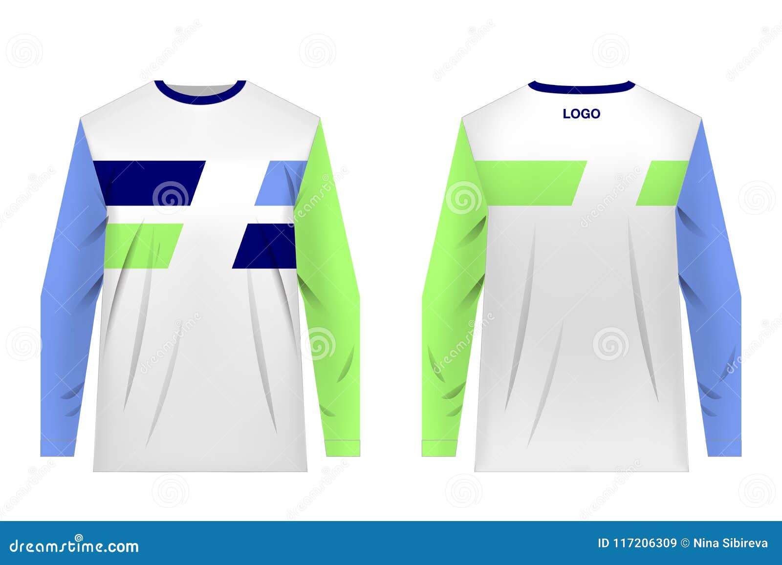 Mtb Jersey Templates Stock Vector Illustration Of Casual 117206309