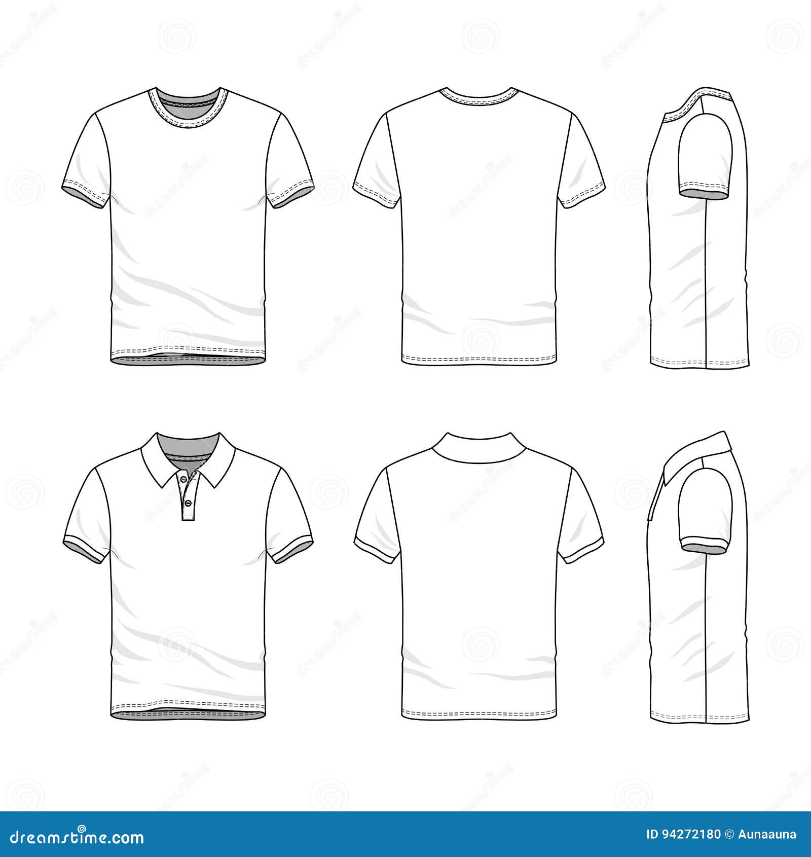 Jep I modsætning til beruset Templates of T-shirt and Polo Shirt. Stock Illustration - Illustration of  apparel, clothes: 94272180