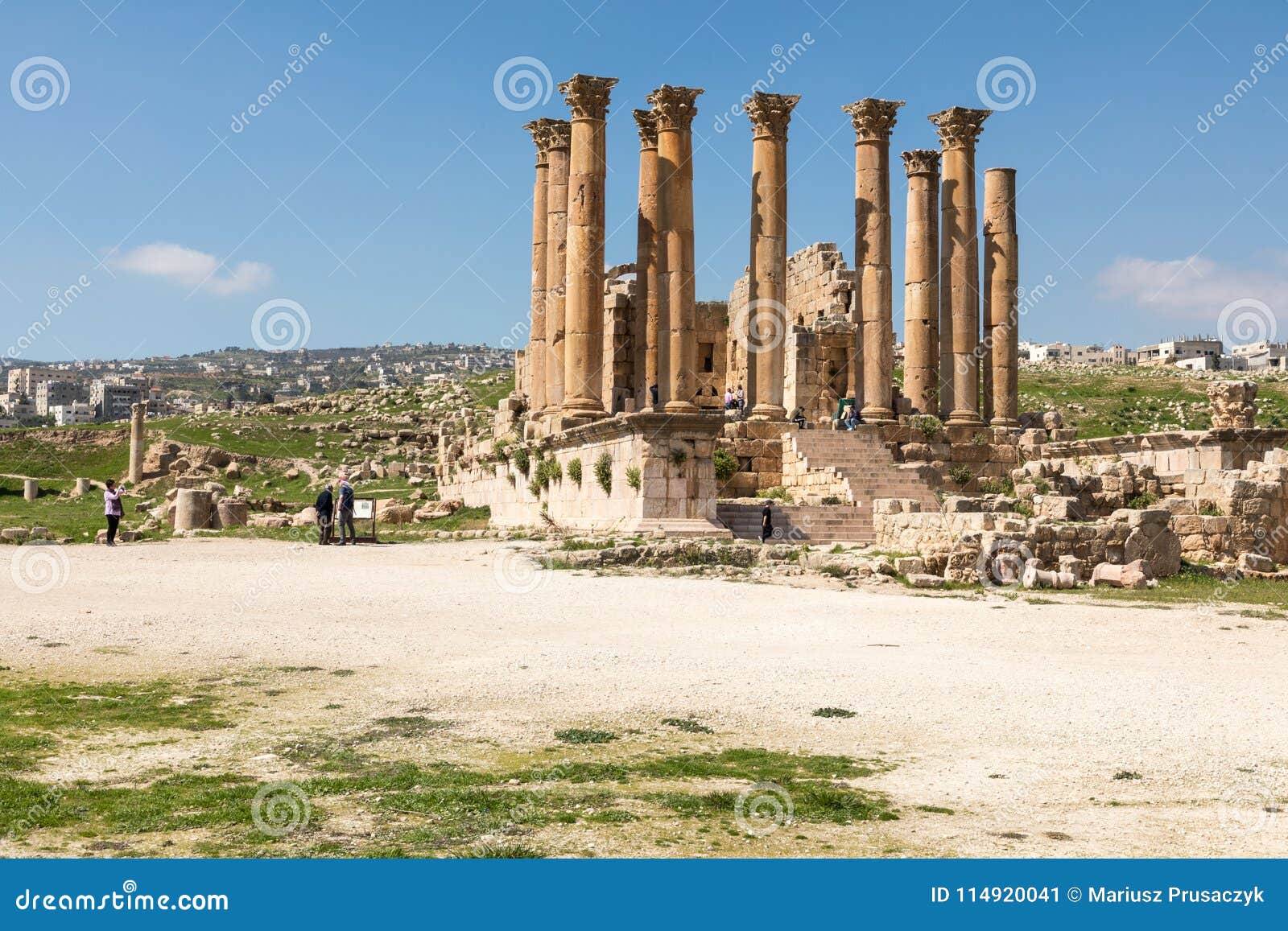 temple of artemis in the ancient roman city of gerasa, jerash, j