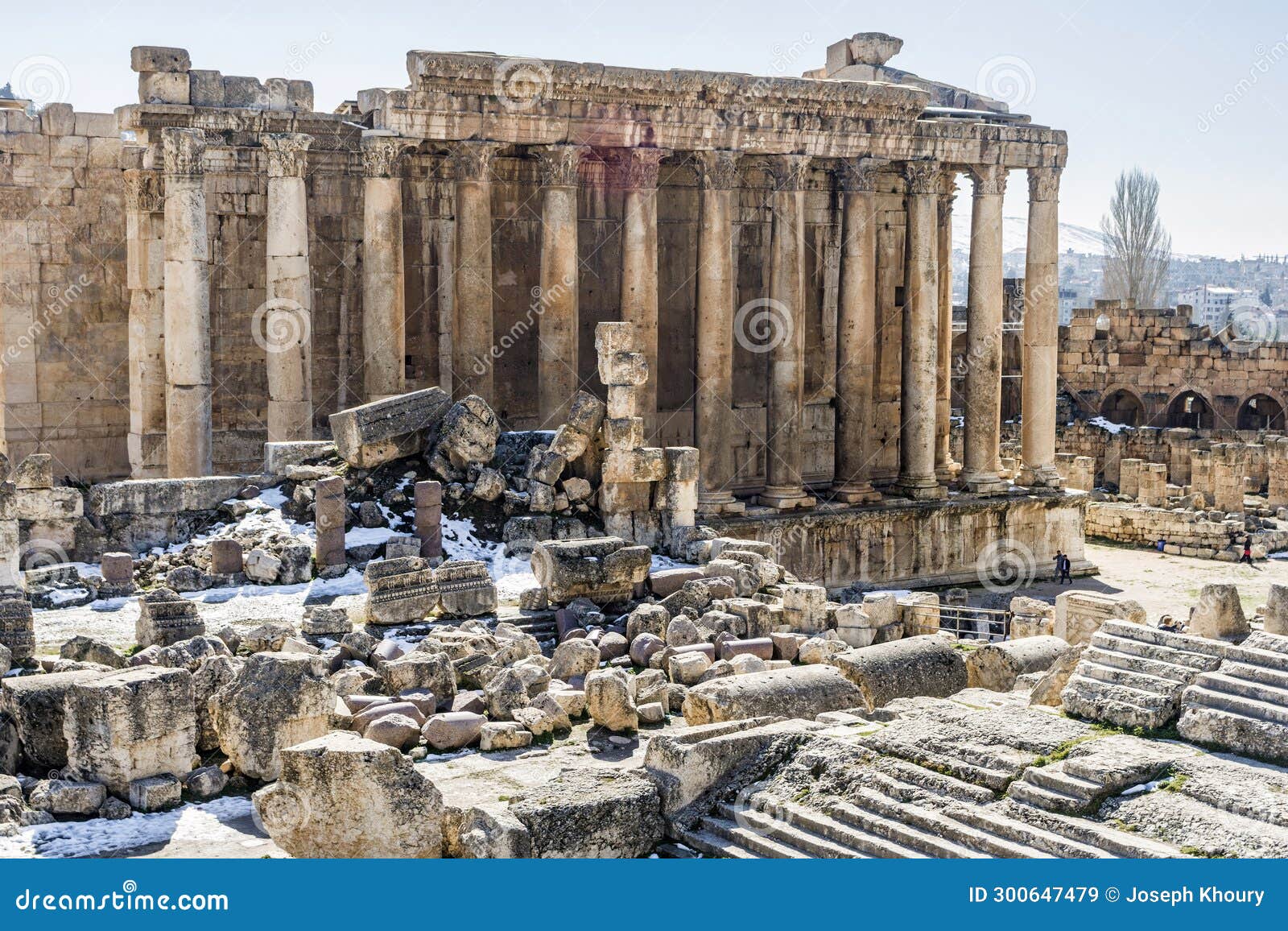 temple of bacchus, heliopolis roman ruins, baalbek, lebanon