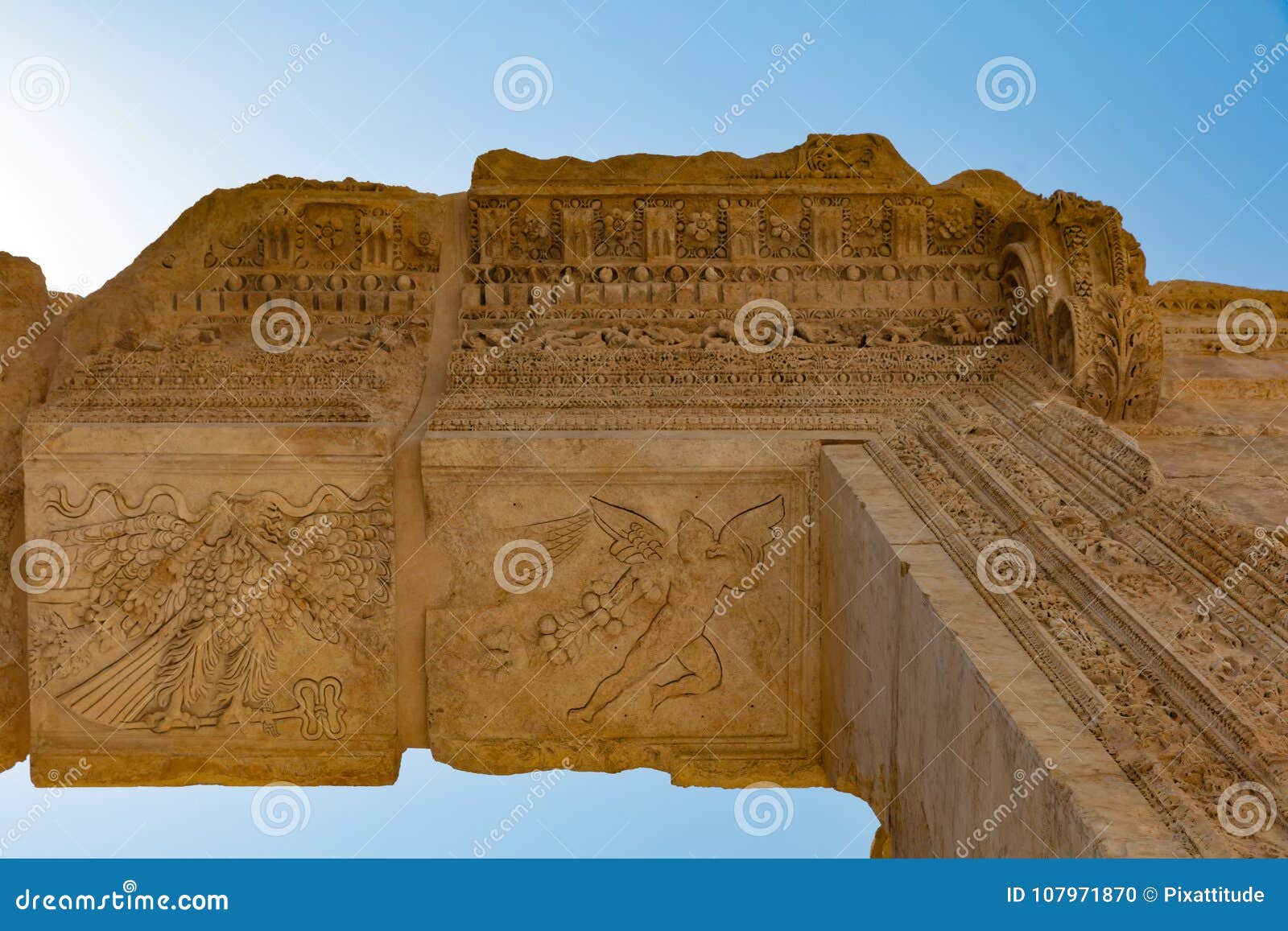 temple of bacchus romans ruins baalbek beeka lebanon