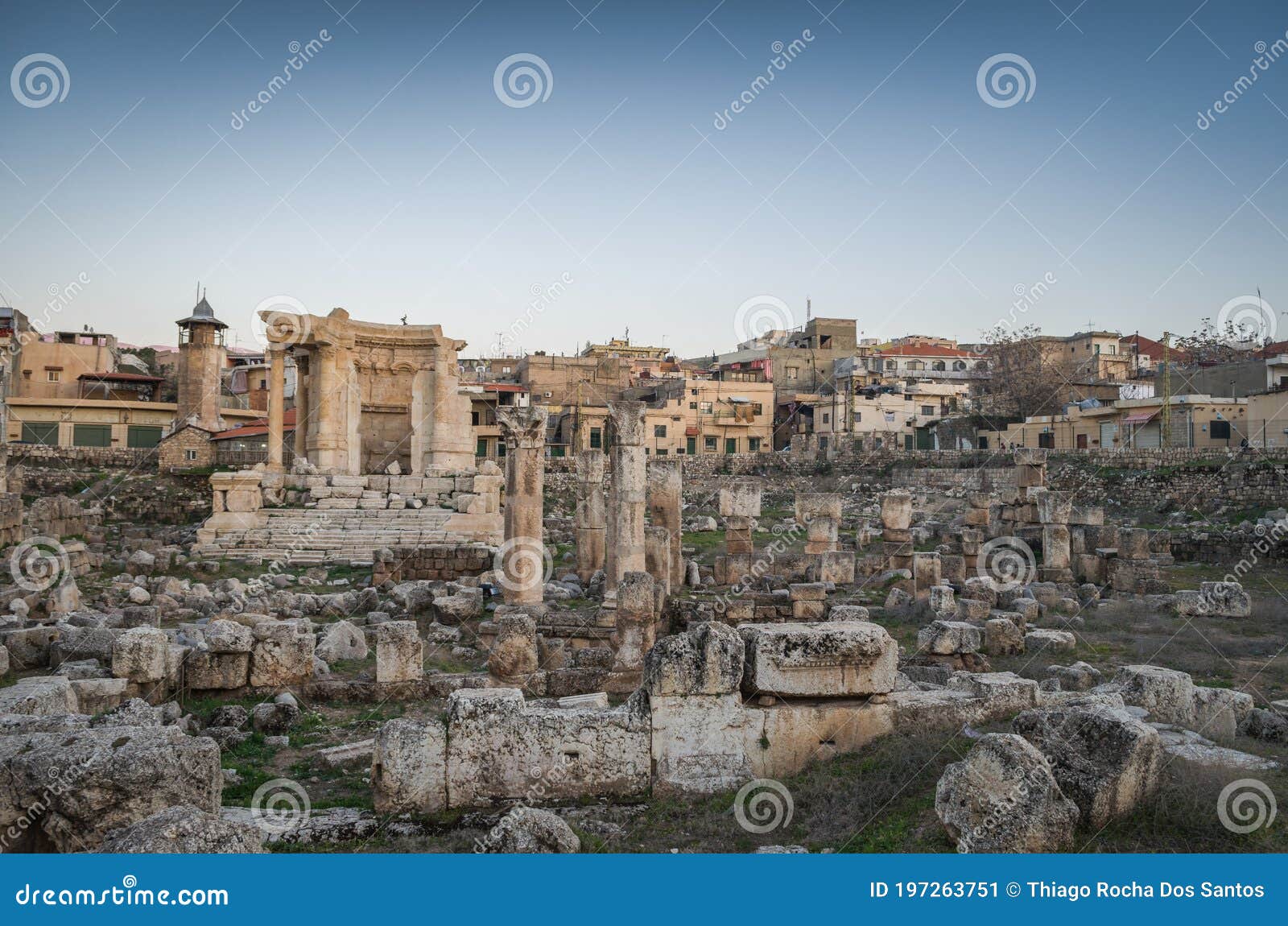 temple of baco. ruins of baalbek. ancient city of phenicia located in the beca valley in lebanon. acropolis with roman remains