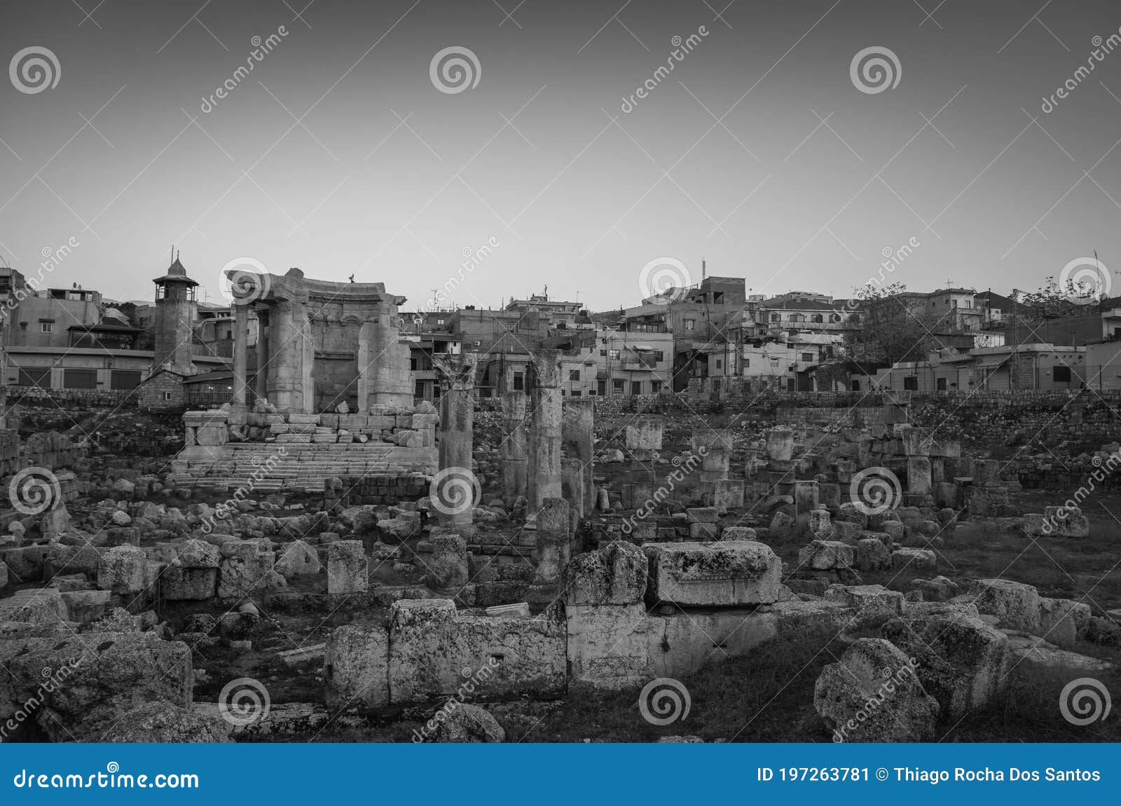 temple of baco. ruins of baalbek. ancient city of phenicia located in the beca valley in lebanon. acropolis with roman remains