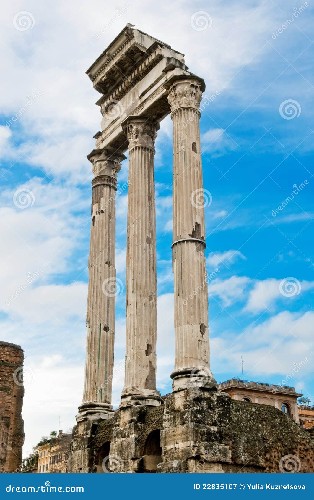 temple of castor and pollux, foro romano, roma