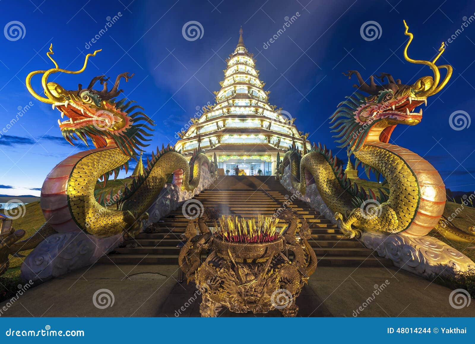 temple in chiang rai province, thailand.