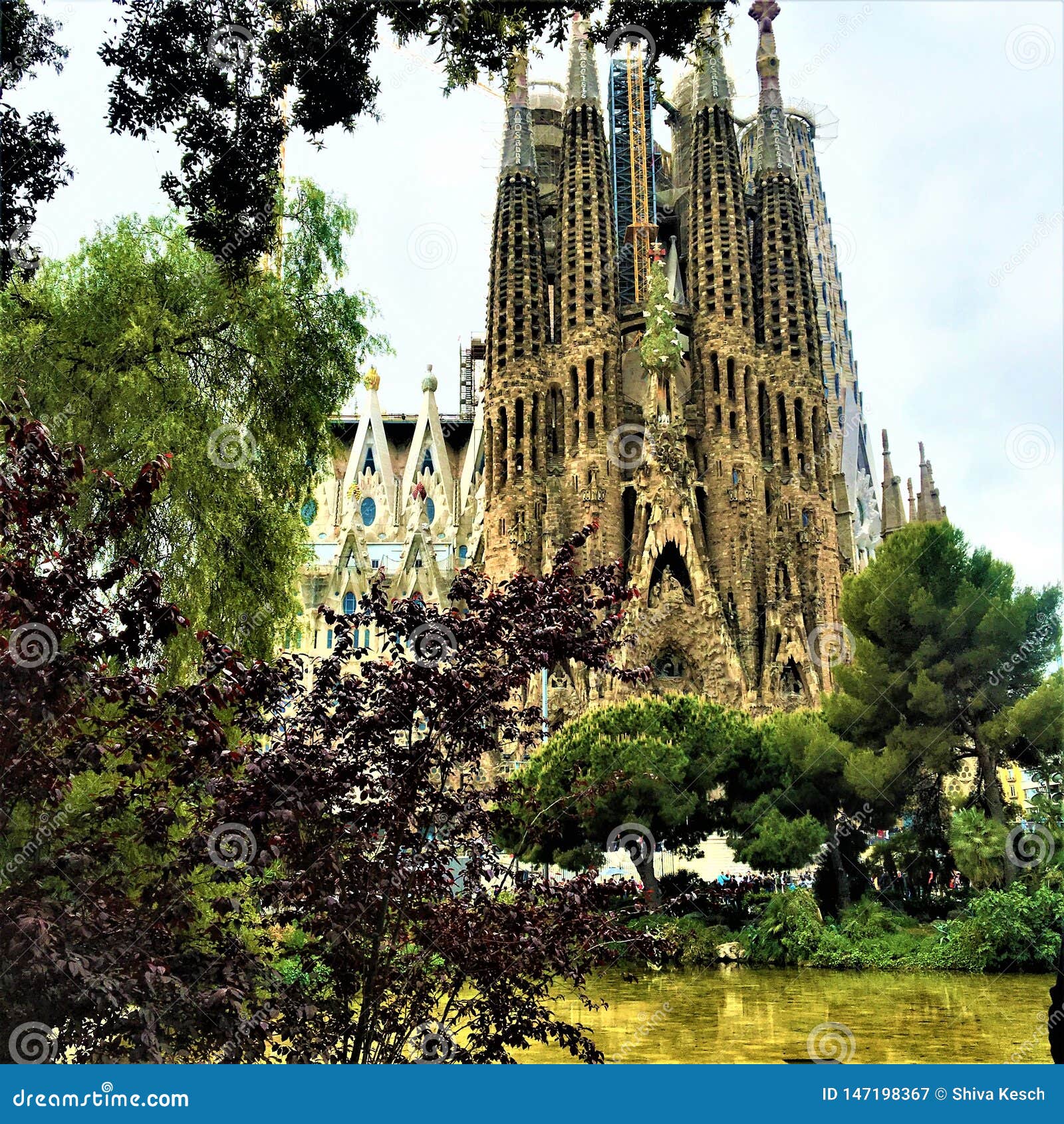 The Temple Expiatori La Sagrada Família and Nature in Barcelona City, Spain Stock Image - Image of cathedral, allure: 147198367