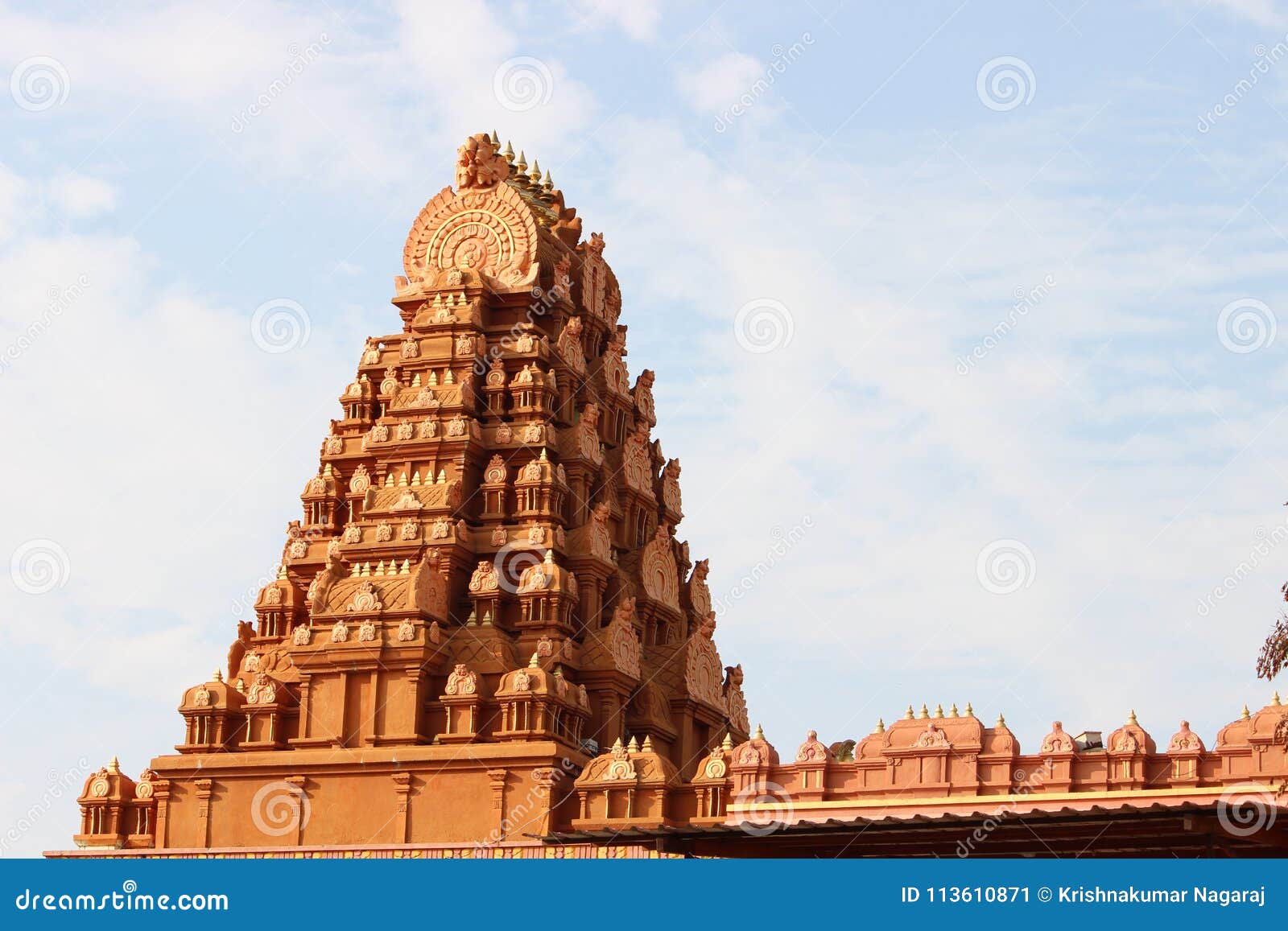 Temple Gopuram in india stock image. Image of indian - 113610871