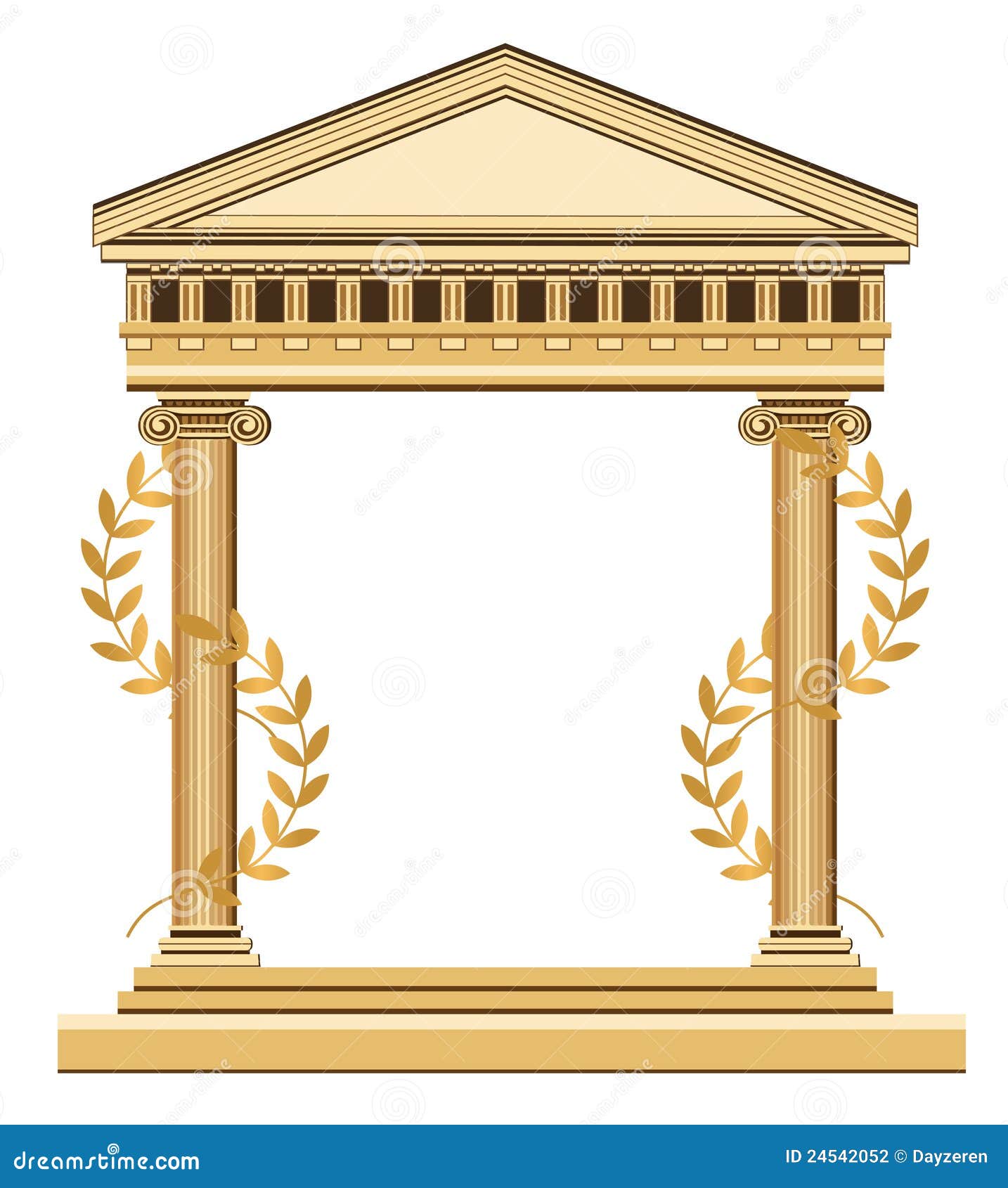 Grec Page De Garde Temple grec antique illustration de vecteur. Illustration du retrait