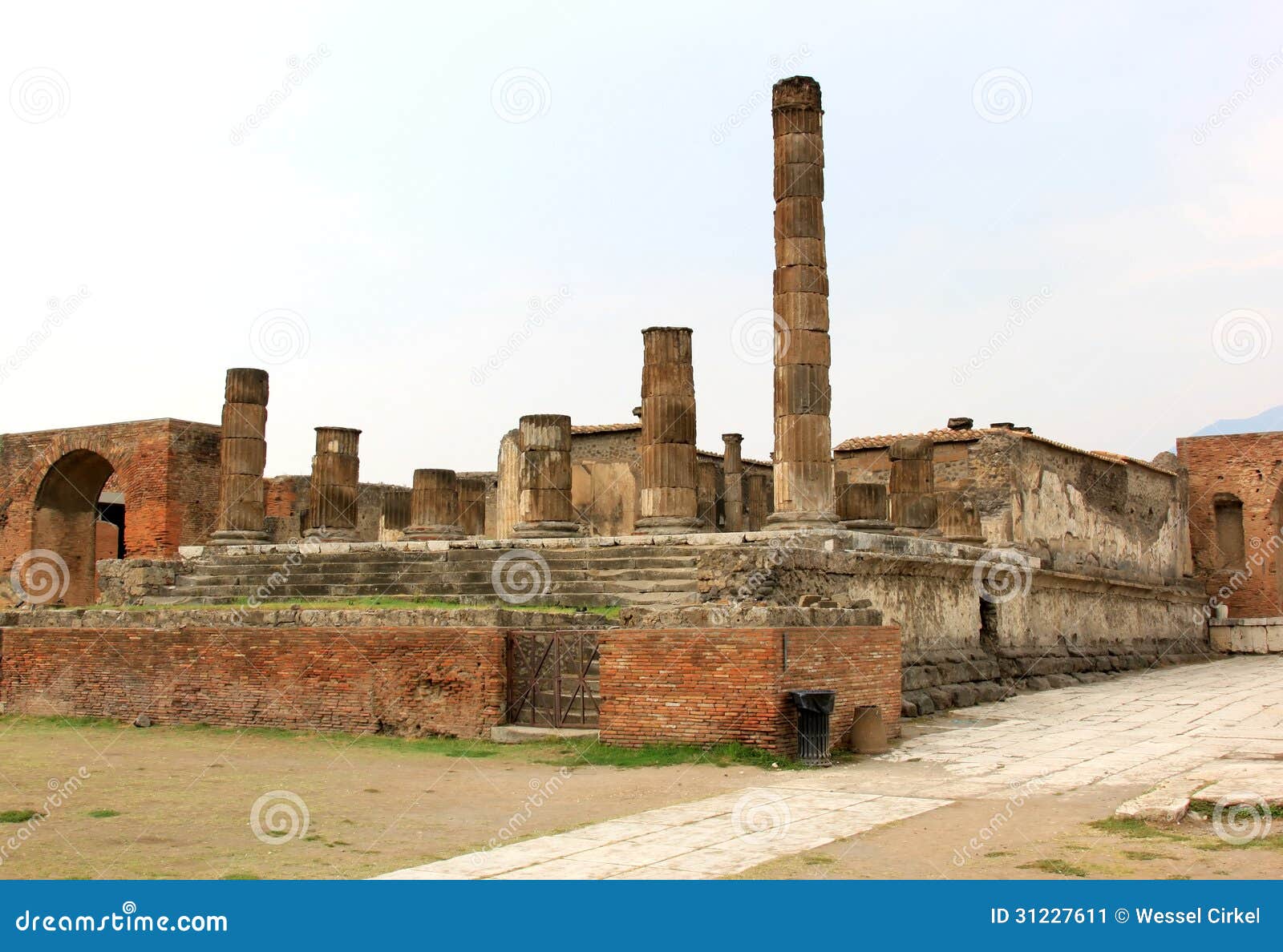 temple of jupiter in ancient pompei, foro, italy