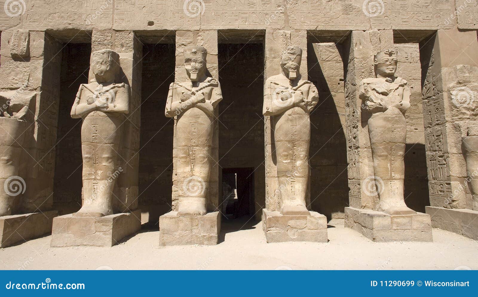 temple of karnak statues, ancient egypt, travel
