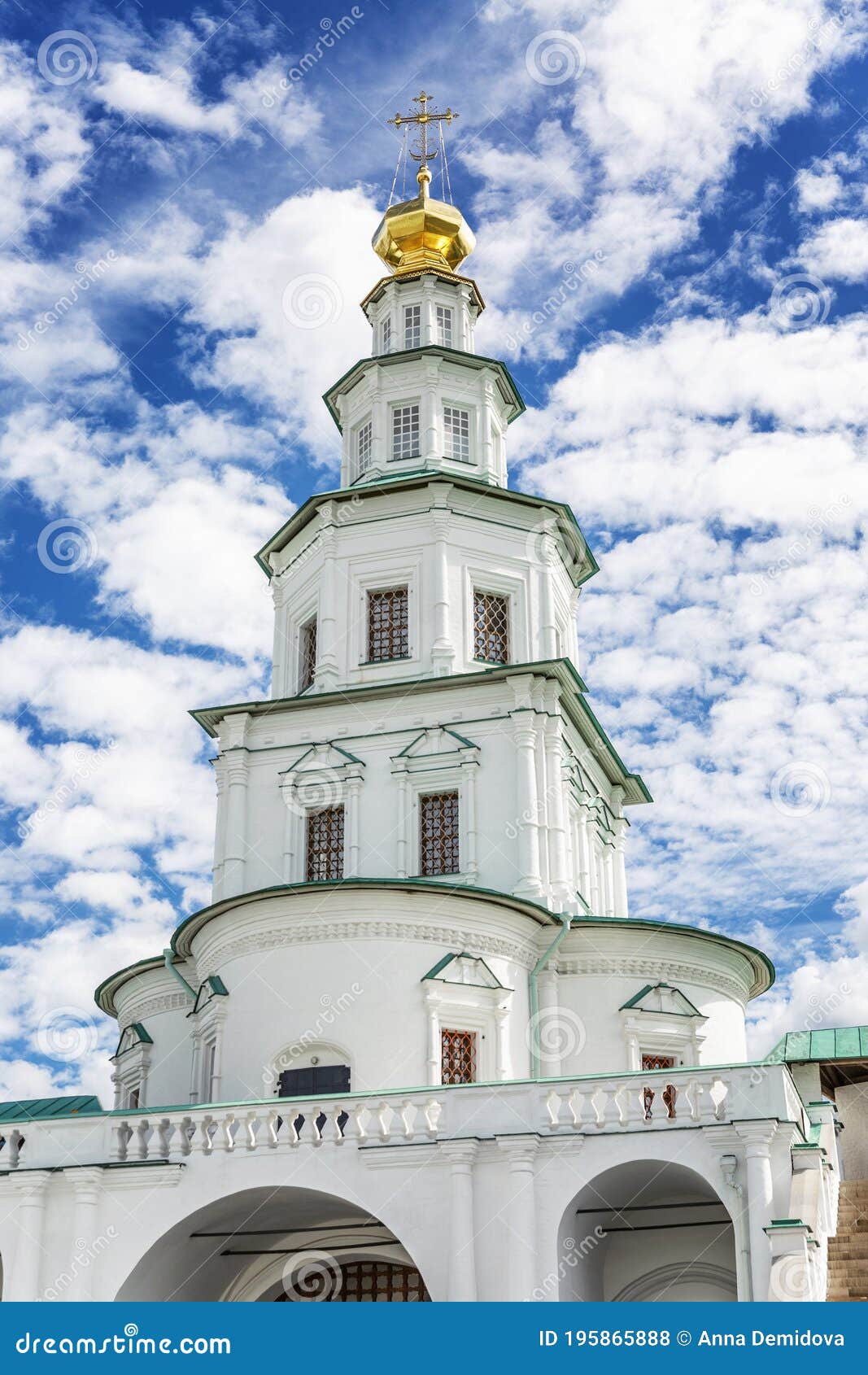 Temple New Jerusalem. Exterior. Magnificent Architecture on a Summer
