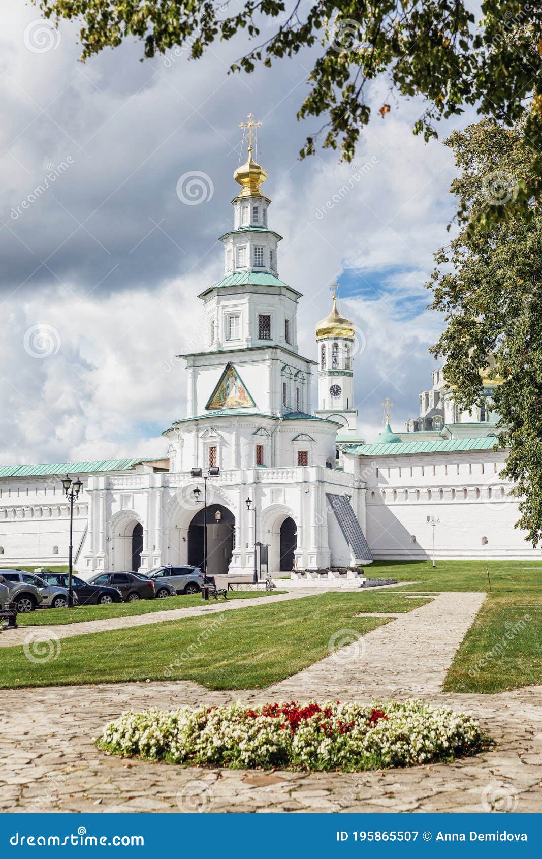 Temple New Jerusalem. Exterior. Magnificent Architecture on a Summer