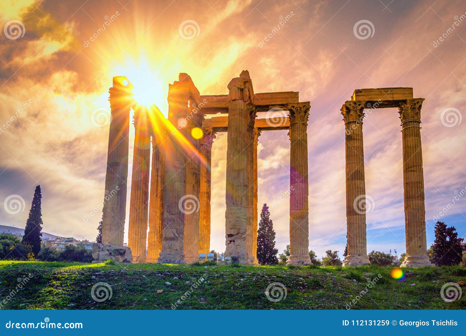 the temple of olympian zeus greek: naos tou olimpiou dios, also known as the olympieion, athens.