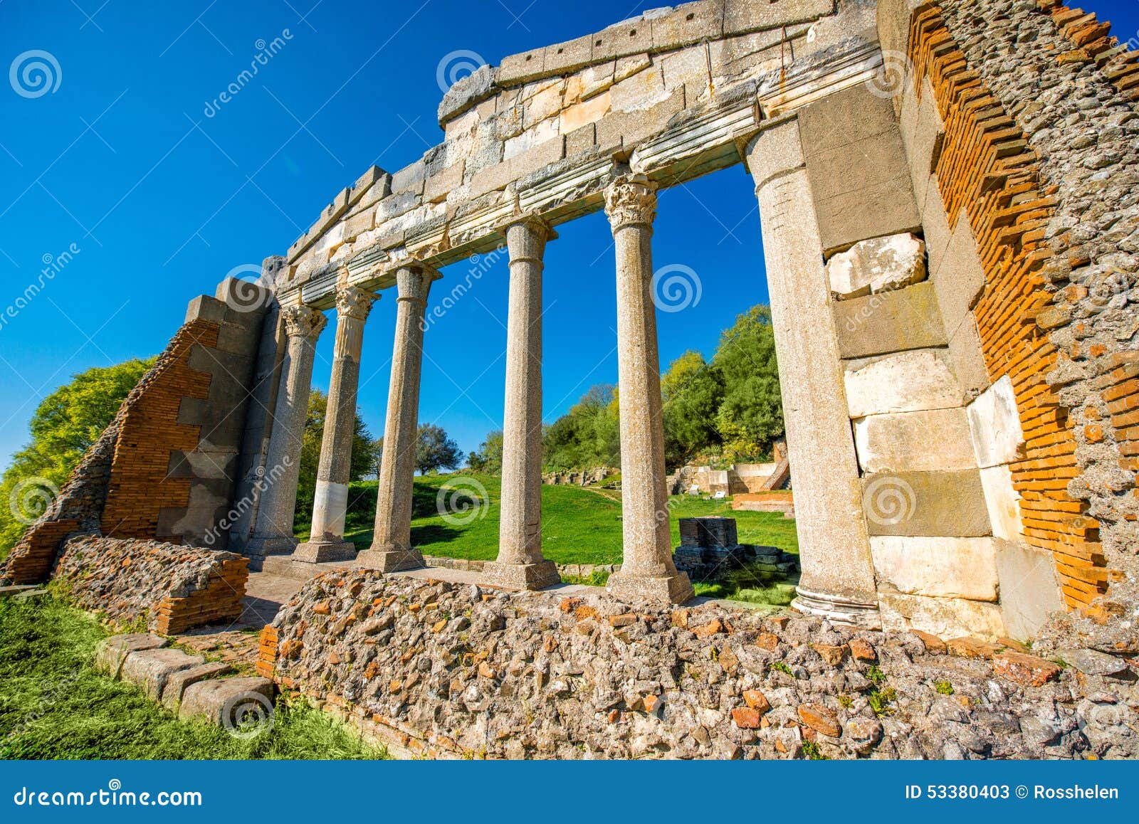 temple ruins in ancient apollonia