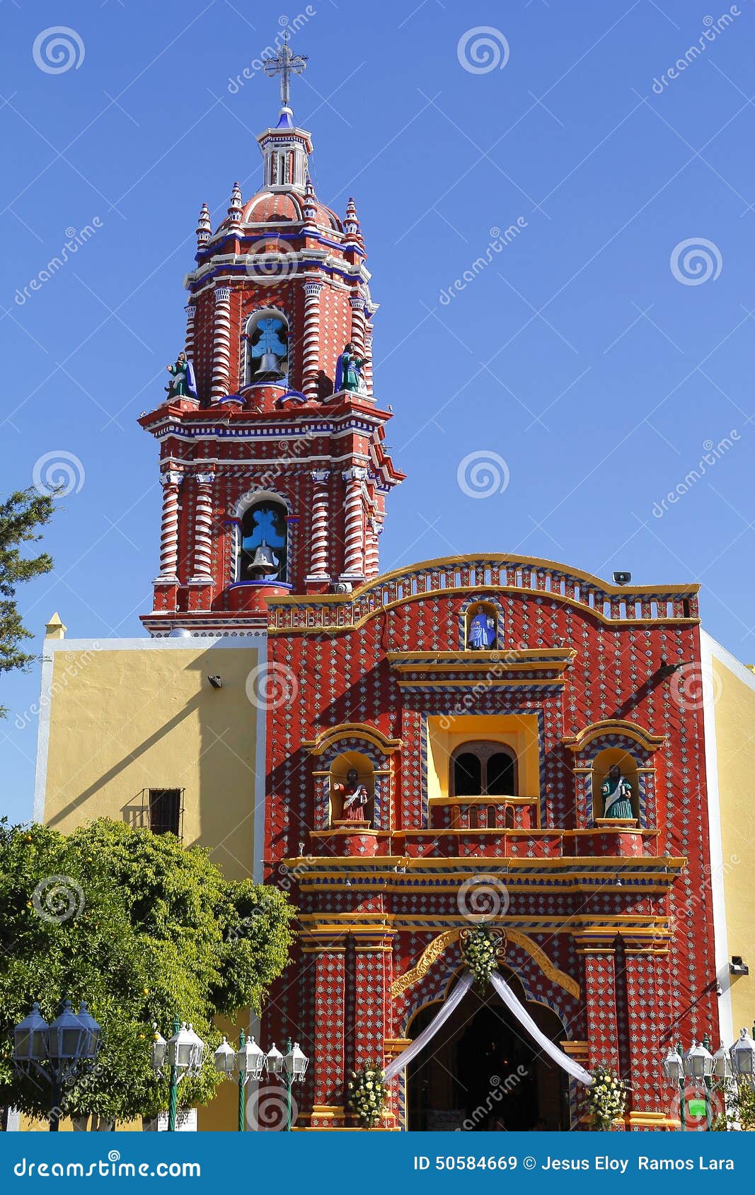 Temple of Santa Maria Tonantzintla Near Cholula Puebla I Stock Image -  Image of temple, santa: 50584669