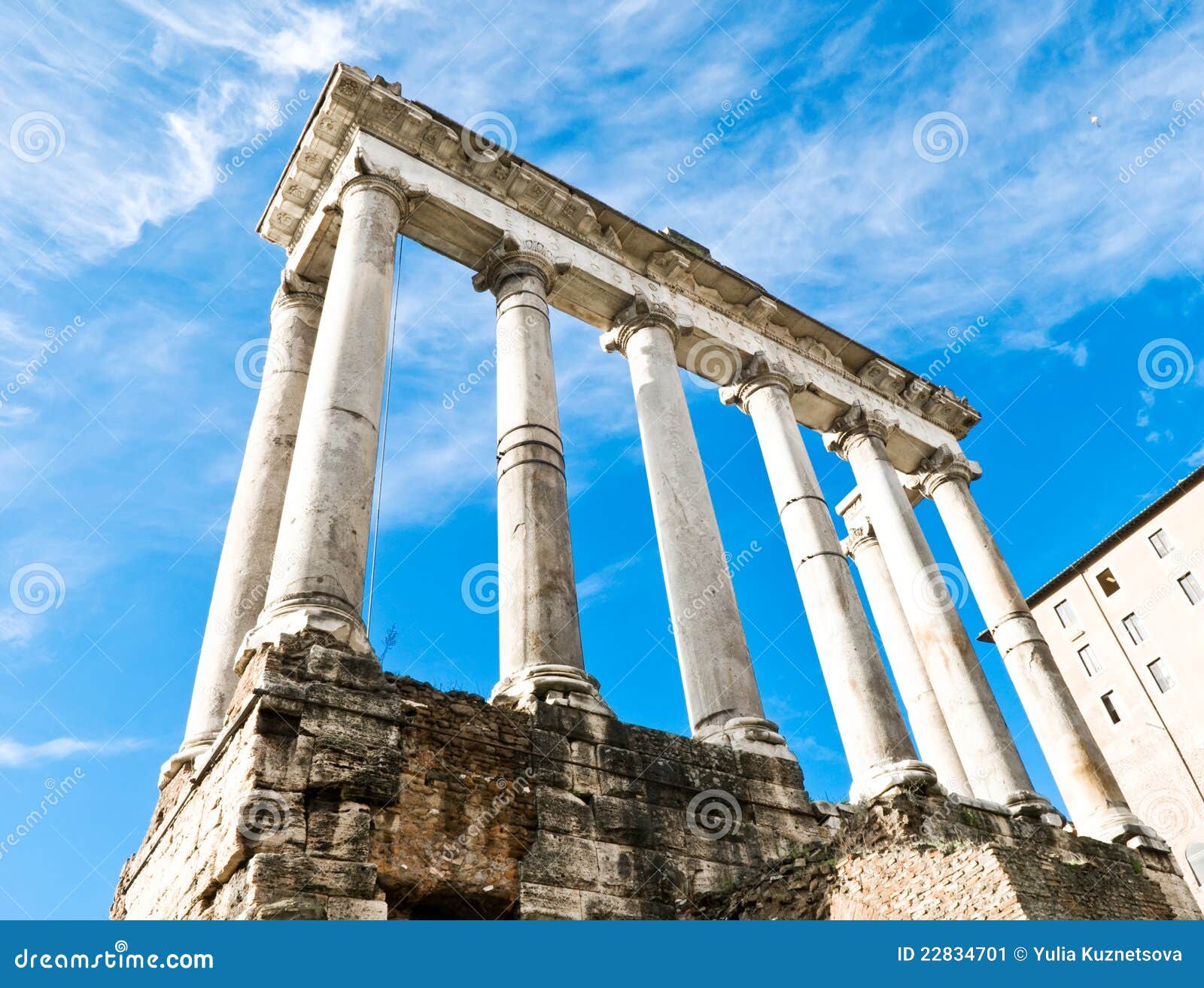 temple of saturn, foro romano, roma