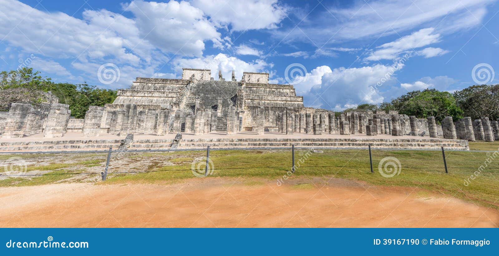 Temple Of The Warriors Chichen Itza Stock Photography CartoonDealer