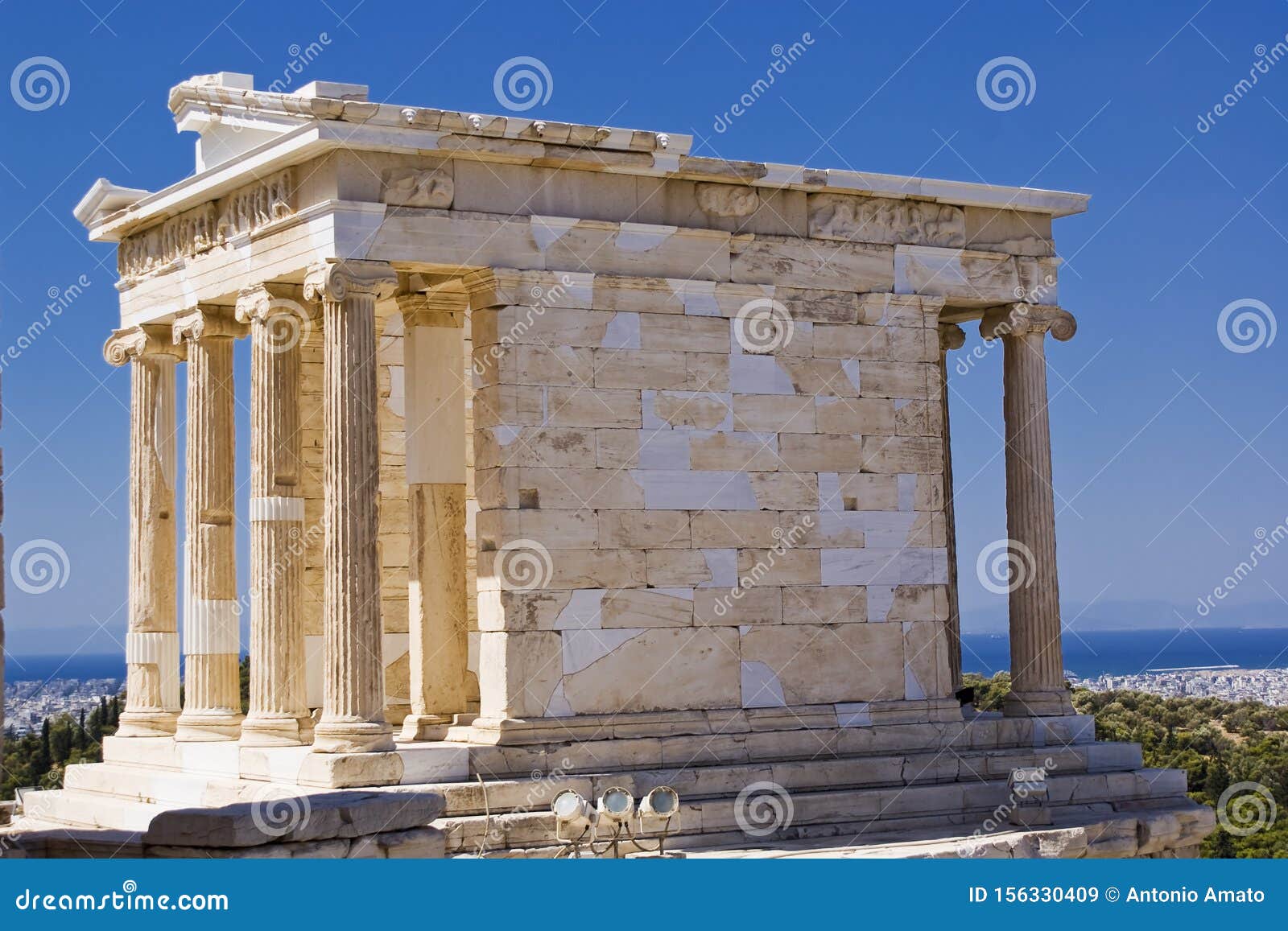 Templo De Athena Nike, De Atenas Imagen archivo - Imagen de columna, atena: