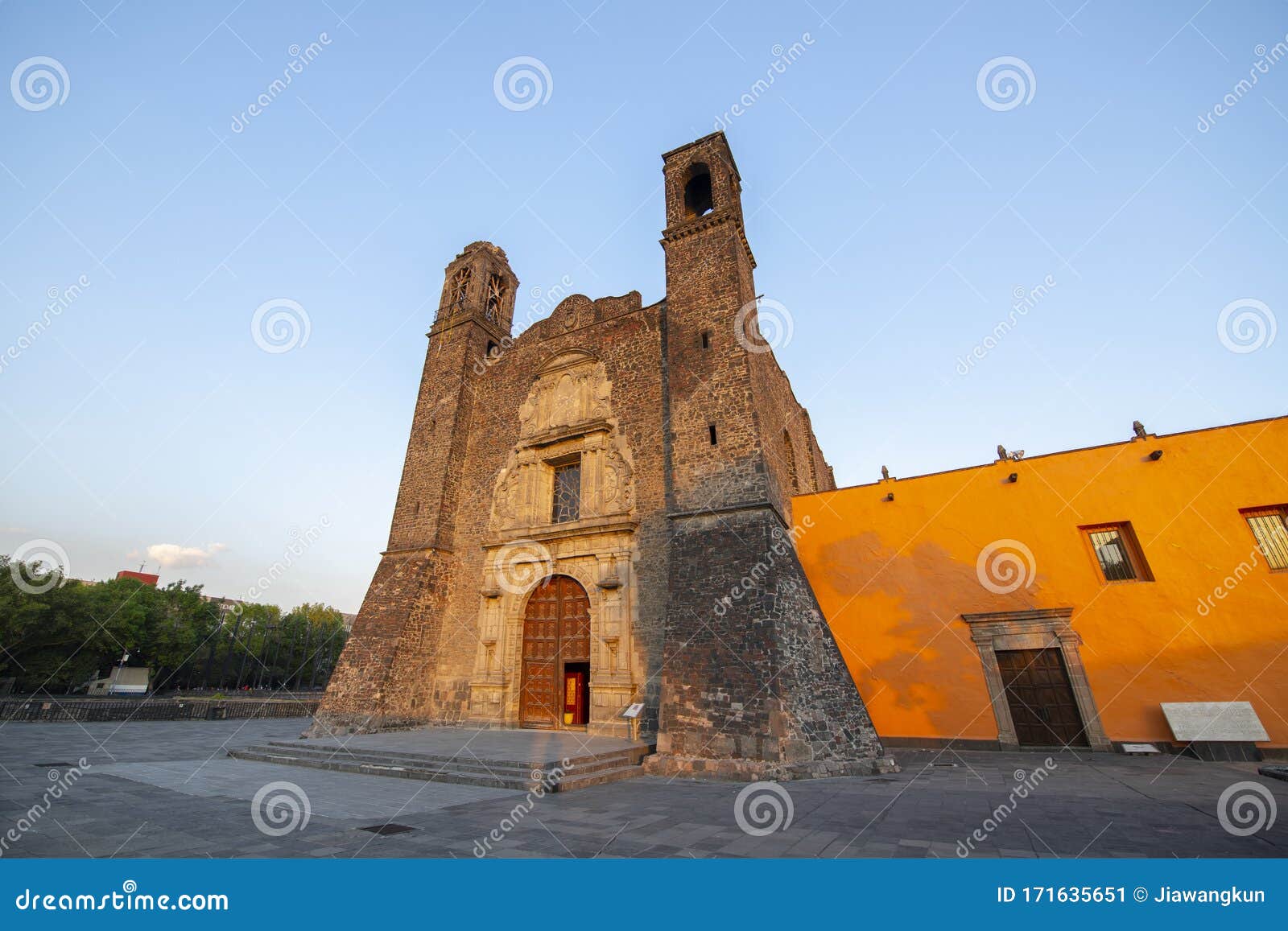 templo de santiago and tlatelolco ruin at mexico city, mexico