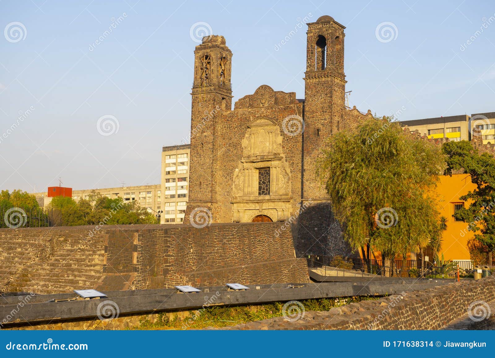 templo de santiago and tlatelolco ruin at mexico city, mexico