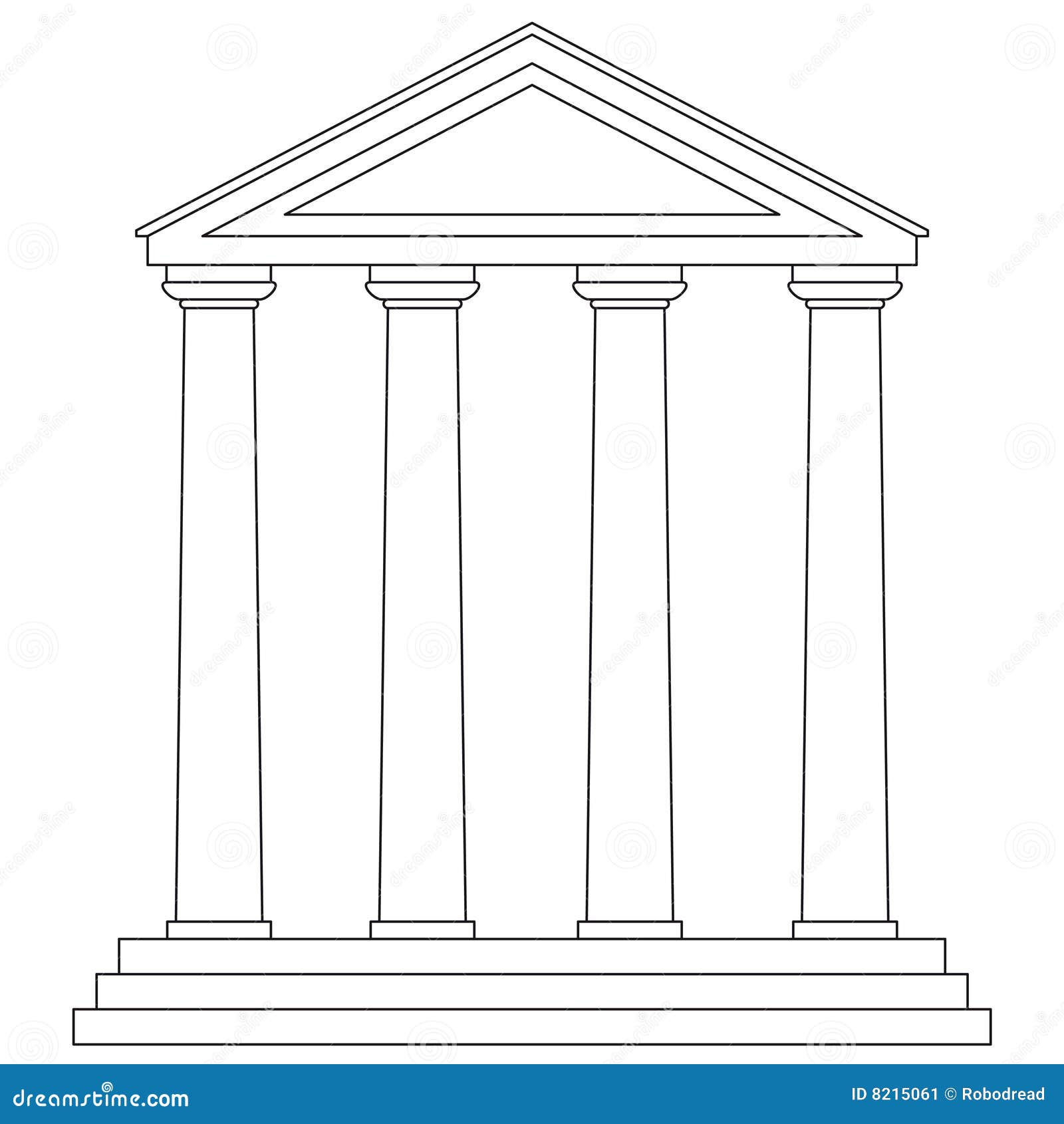 Templo (vector) ilustración del vector. Ilustración de columnas 8215061