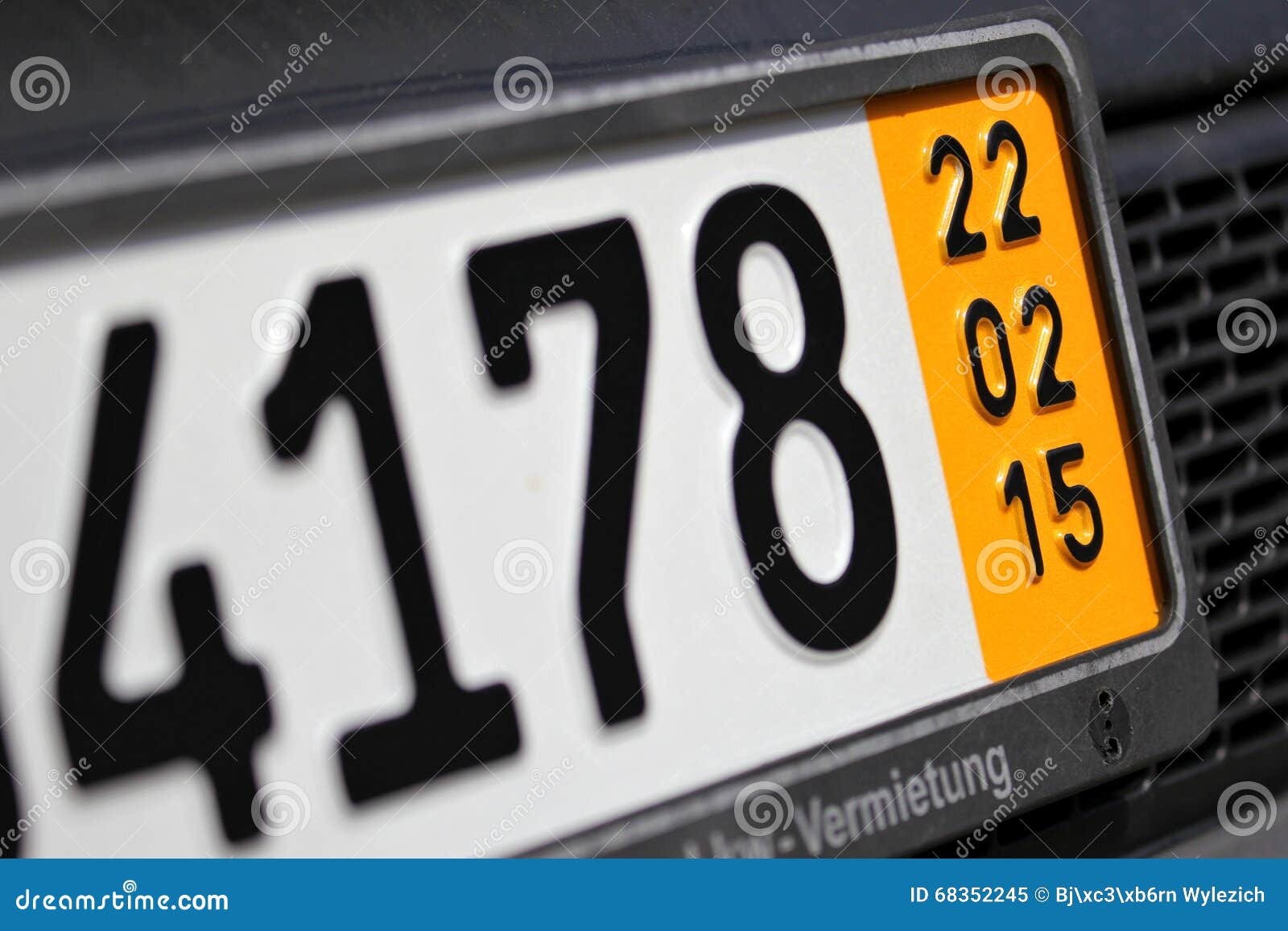 Temporary German plate stock image. Image of short, expire 68352245