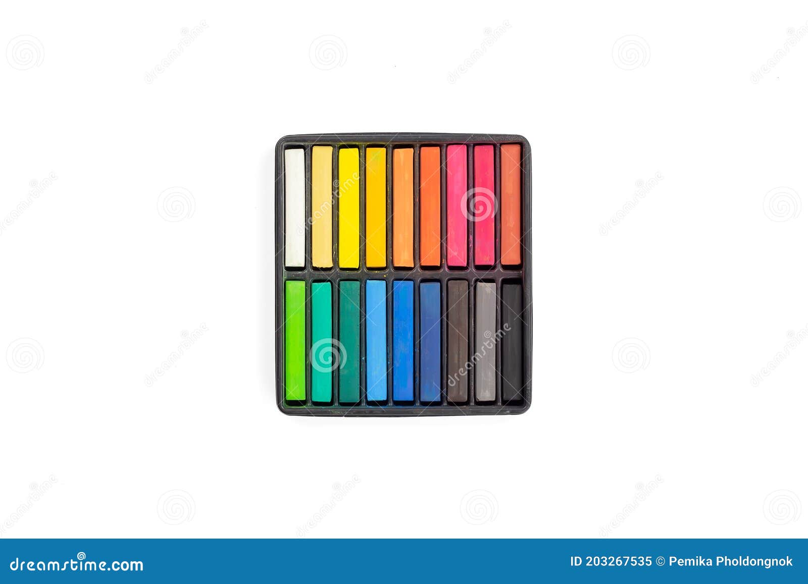 Temporary Hair Chalk Isolated on White Background with Path Stock Image