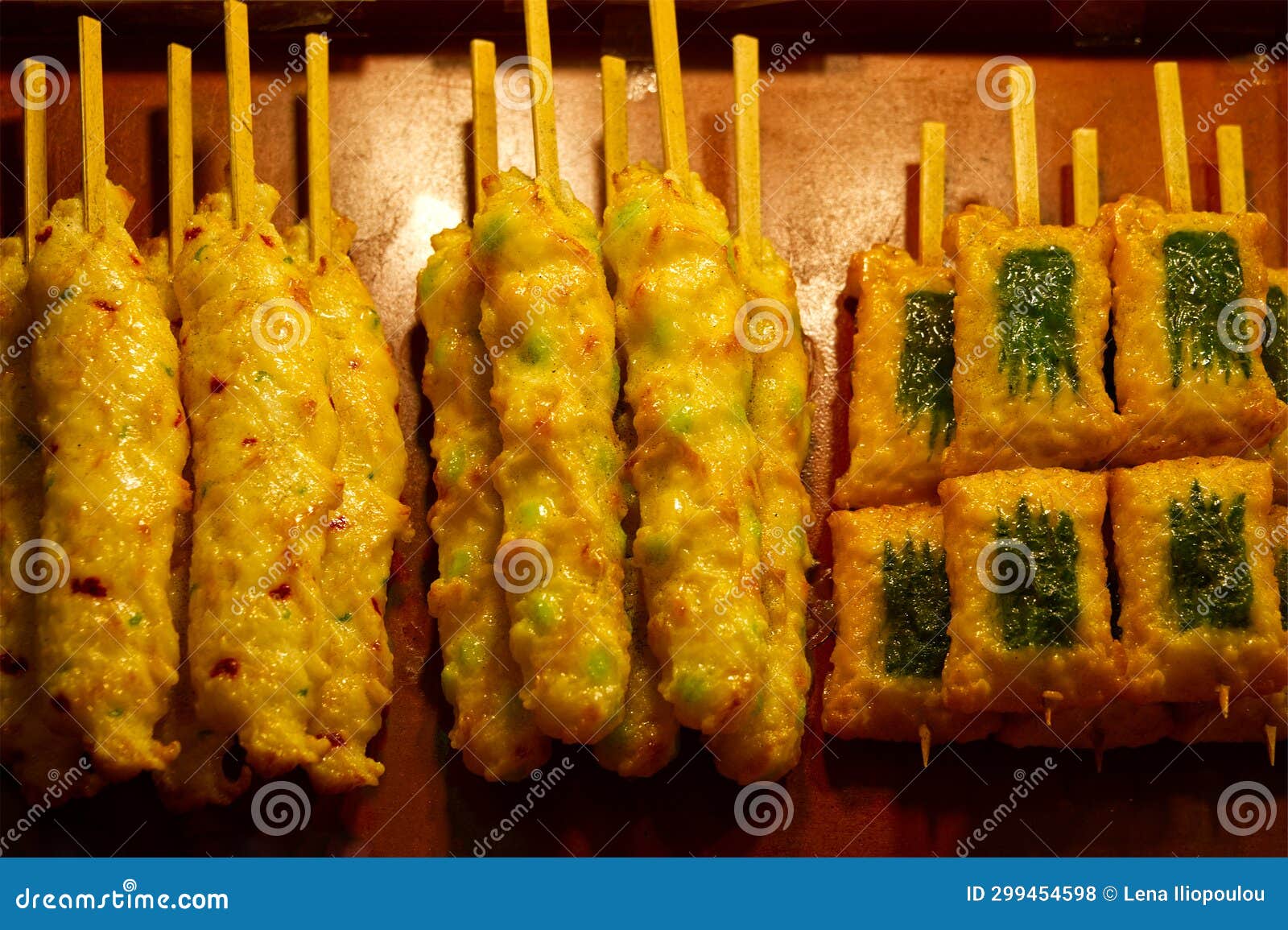 Tempura with Different Kinds of Seafood Stock Photo - Image of market
