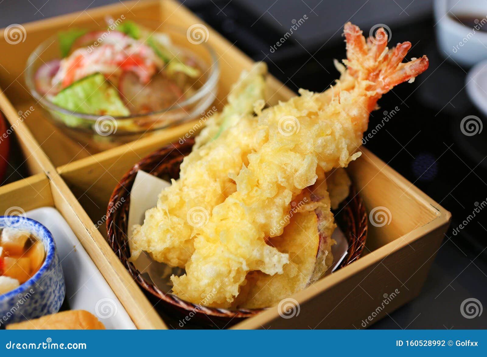 Tempura Fried Shrimp Japanese Style Stock Photo - Image of asian
