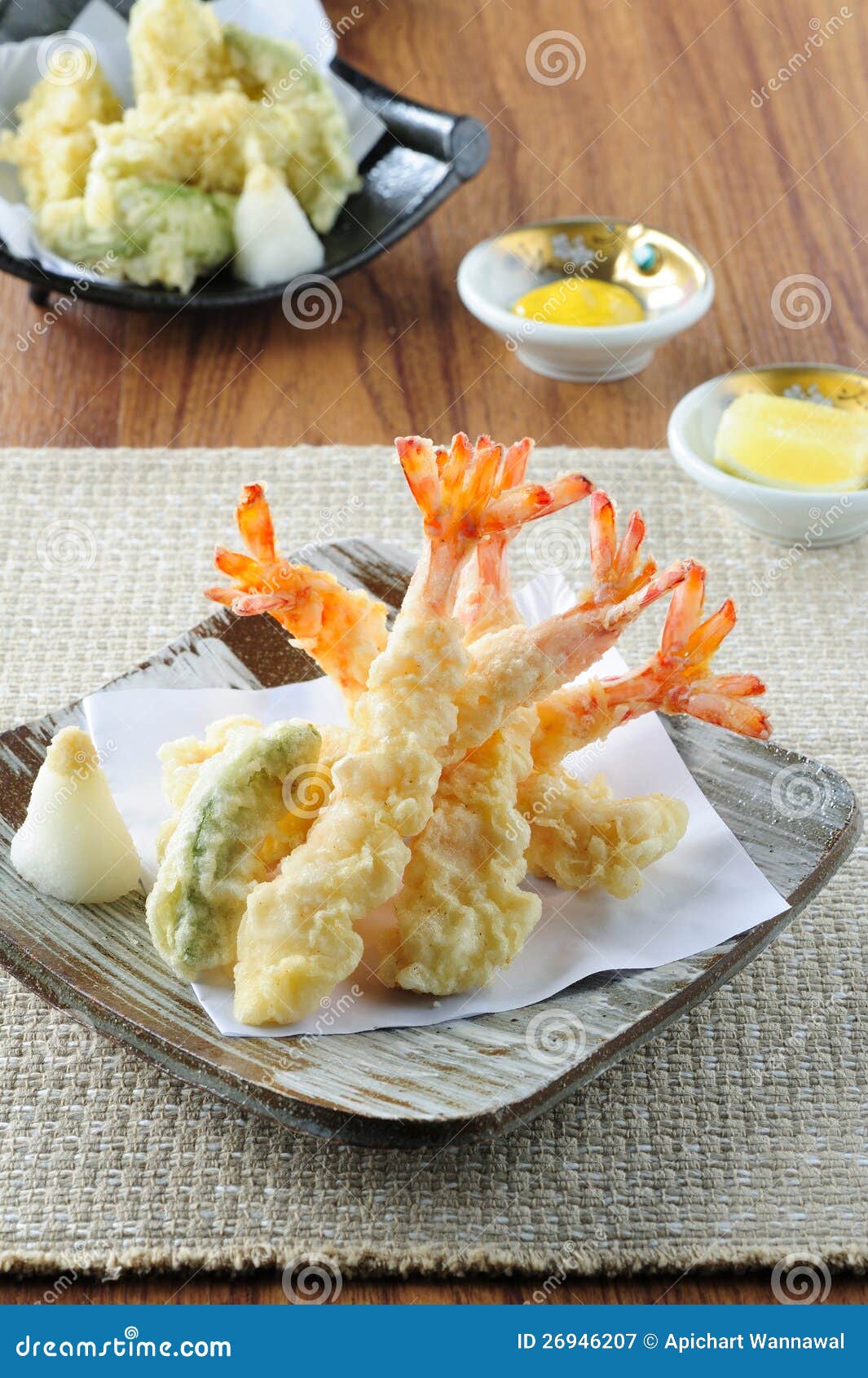 Tempura Fried Shrimp Japanese Style Stock Image - Image of food ...