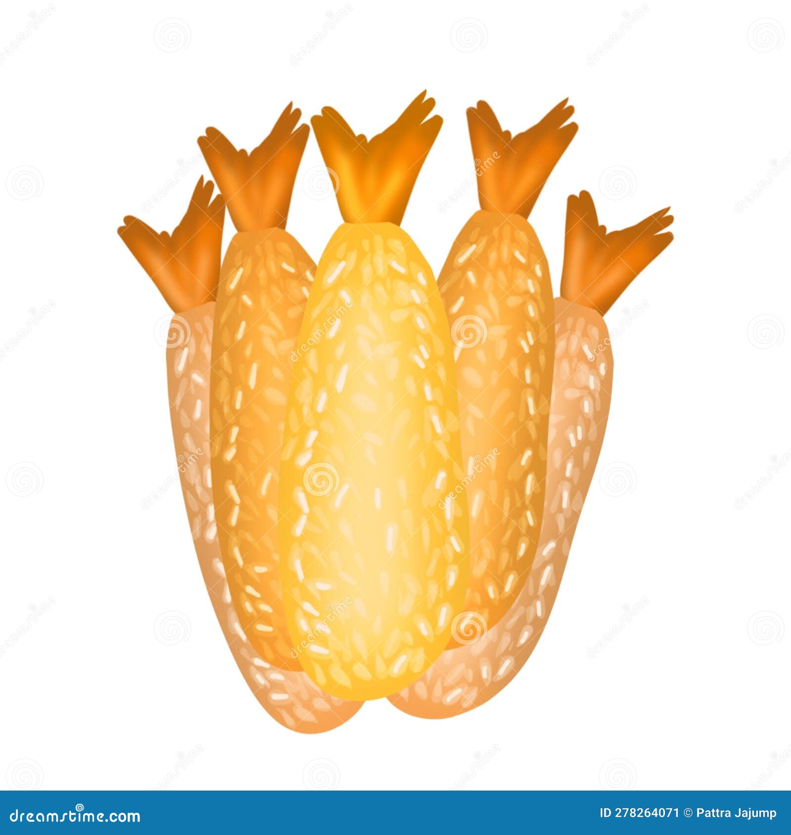 Tempura is Japan food stock illustration. Illustration of eating