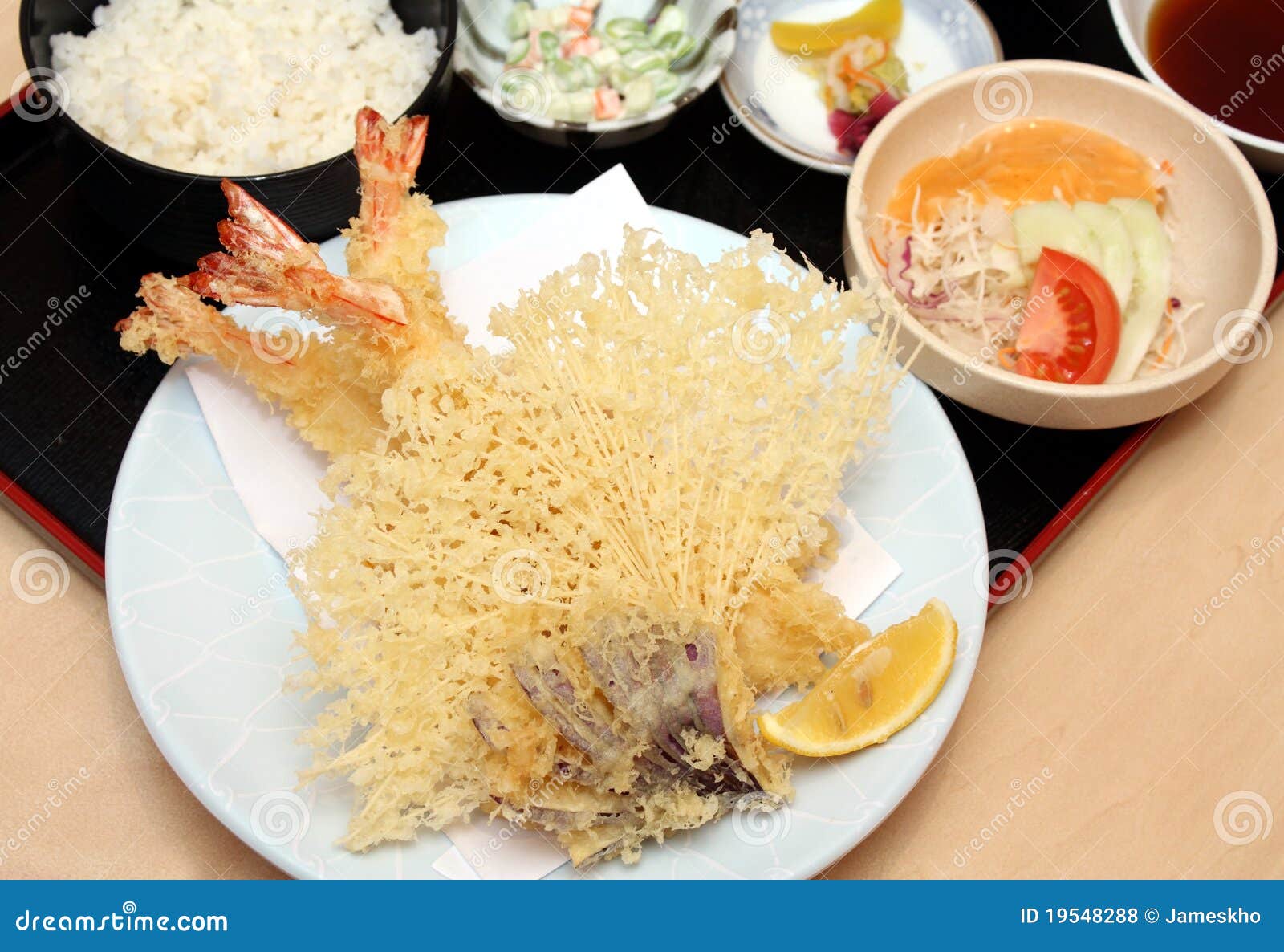 Tempura Meal Set stock photo. Image of mushroom, appetizer 19548288