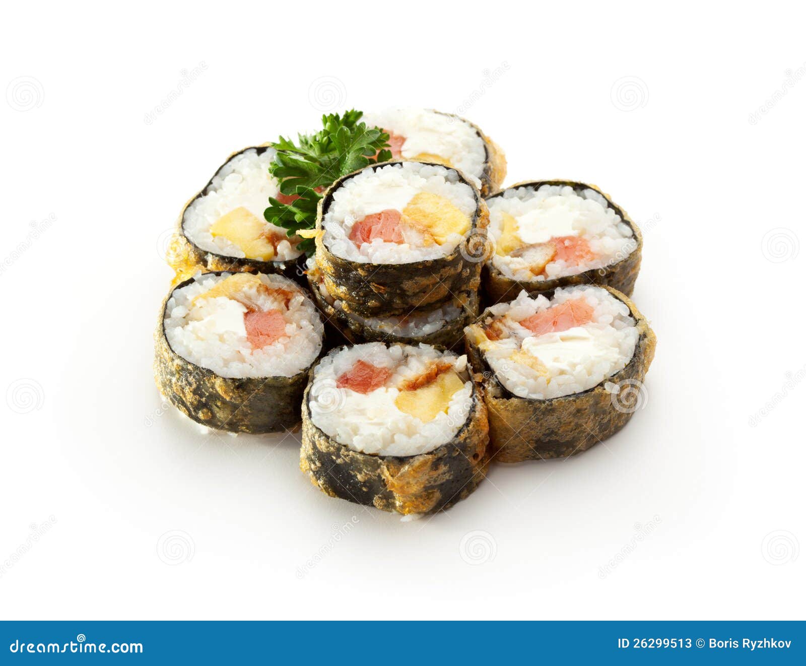 Tempura Sushi stock image. Image of fried, nori, cheese 26299513