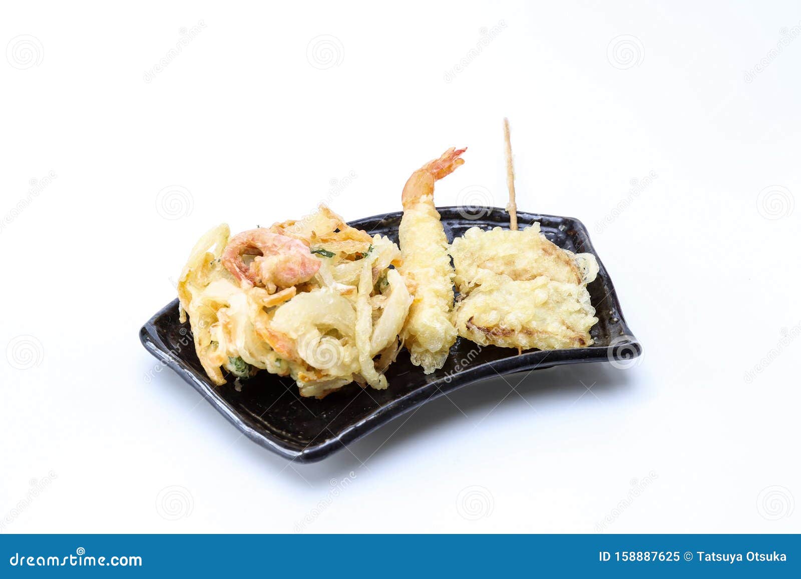 The tempuras on the dish stock image. Image of dinner 158887625