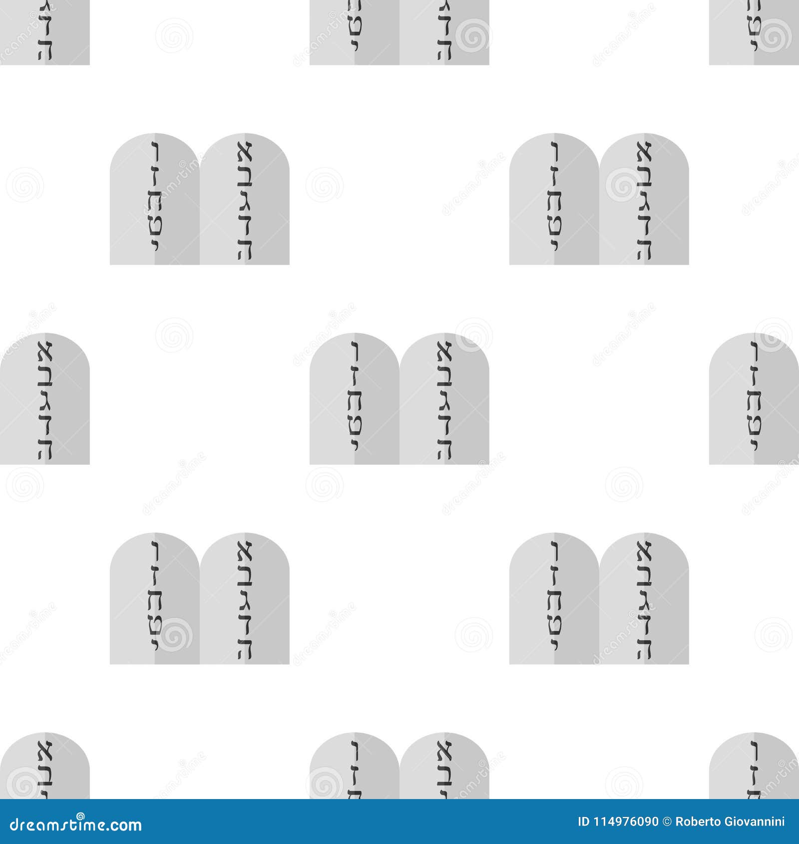 ten commandments icon seamless pattern