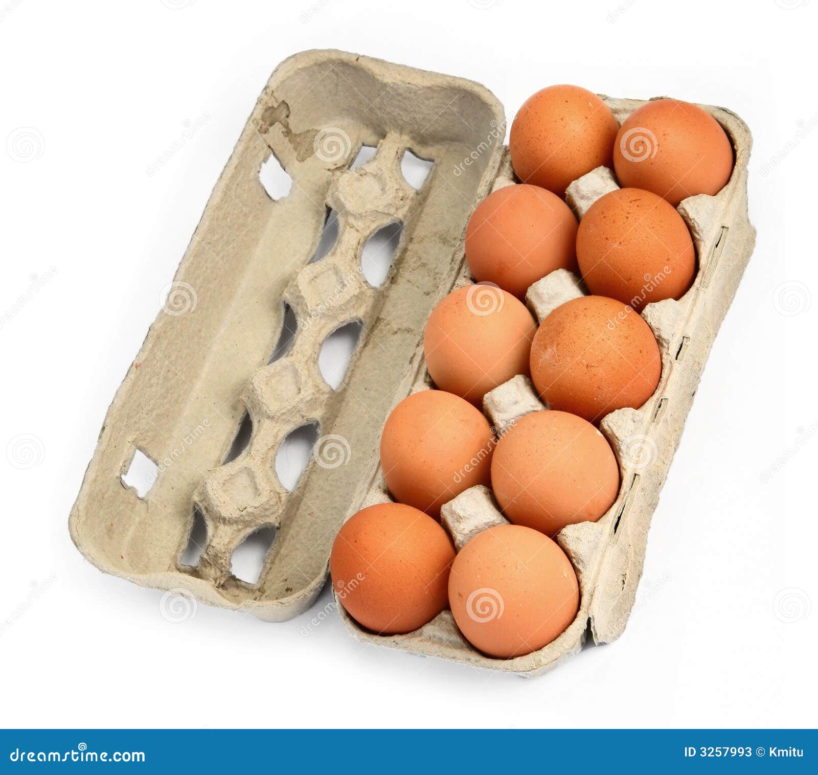 Ten Eggs In A Box #2 Stock Photos - Image: 3257993