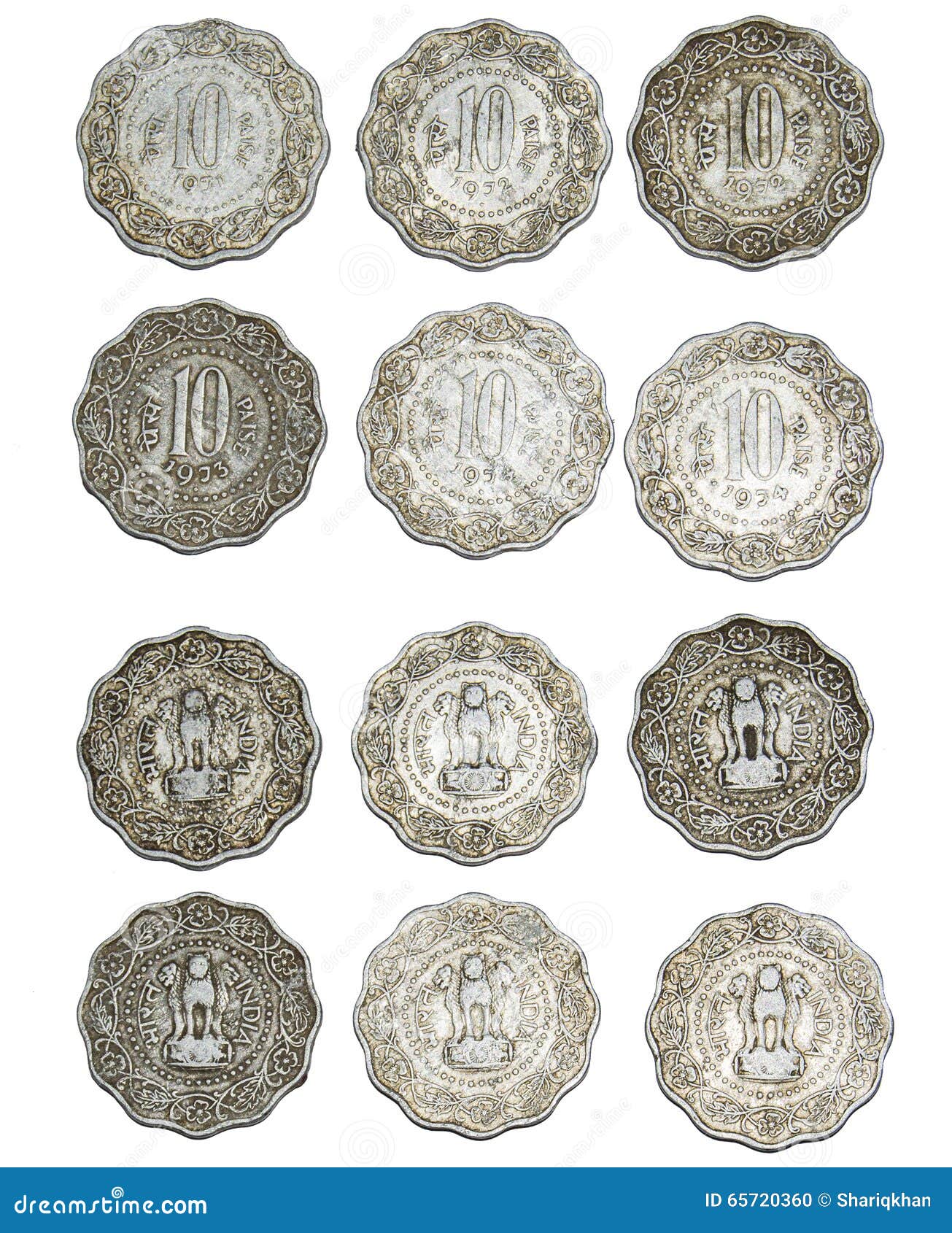 indian ten paisa coins