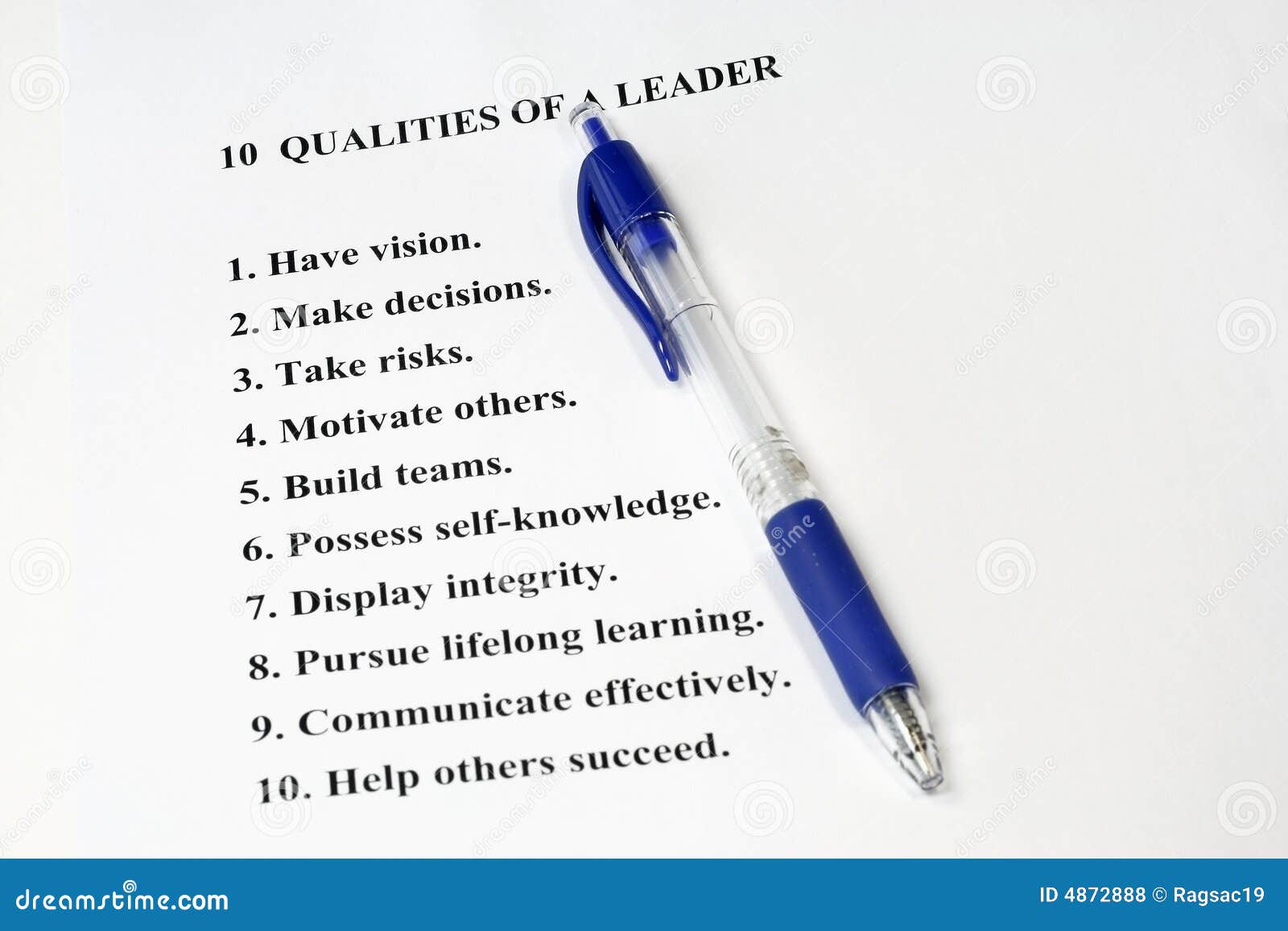 ten qualities of a leader