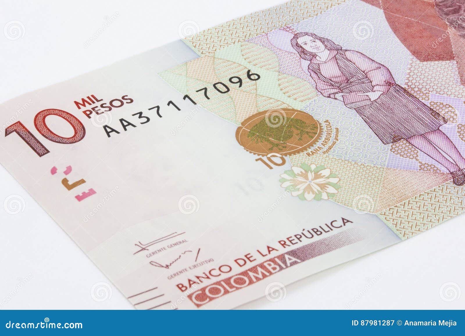 ten thousand colombian pesos bill