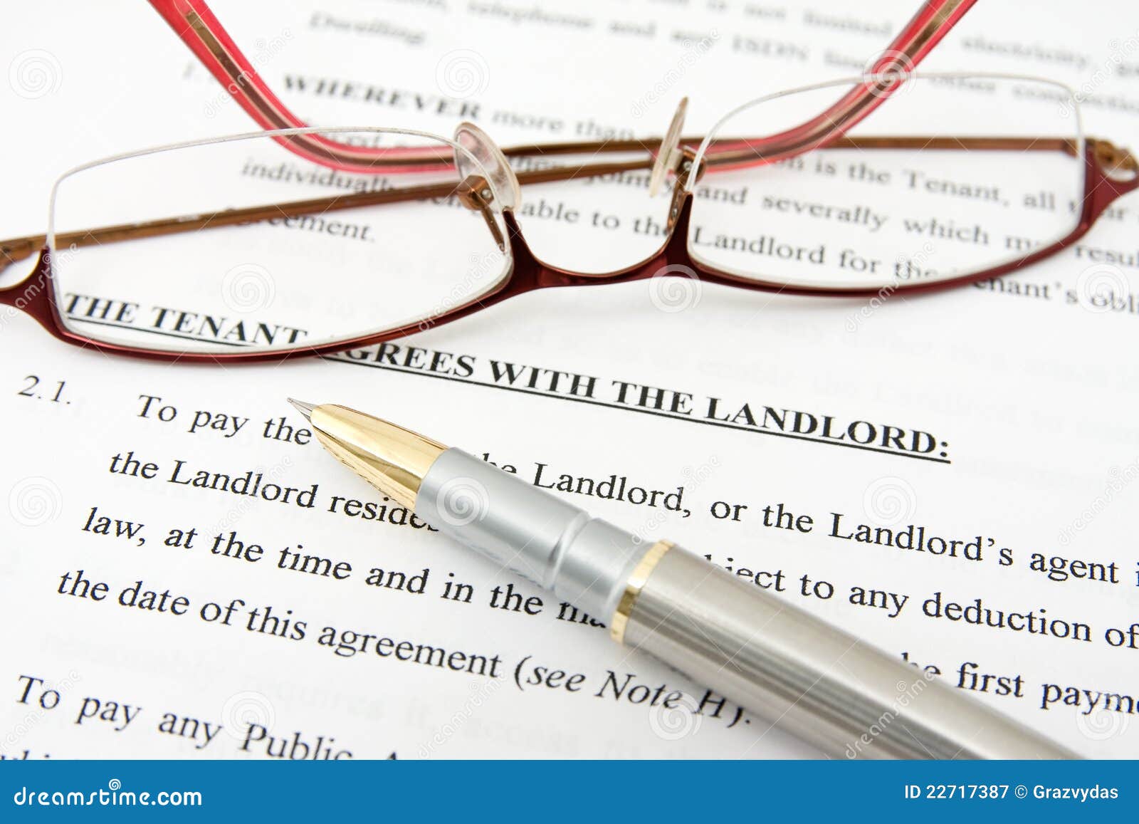 tenant agreement with the landlord